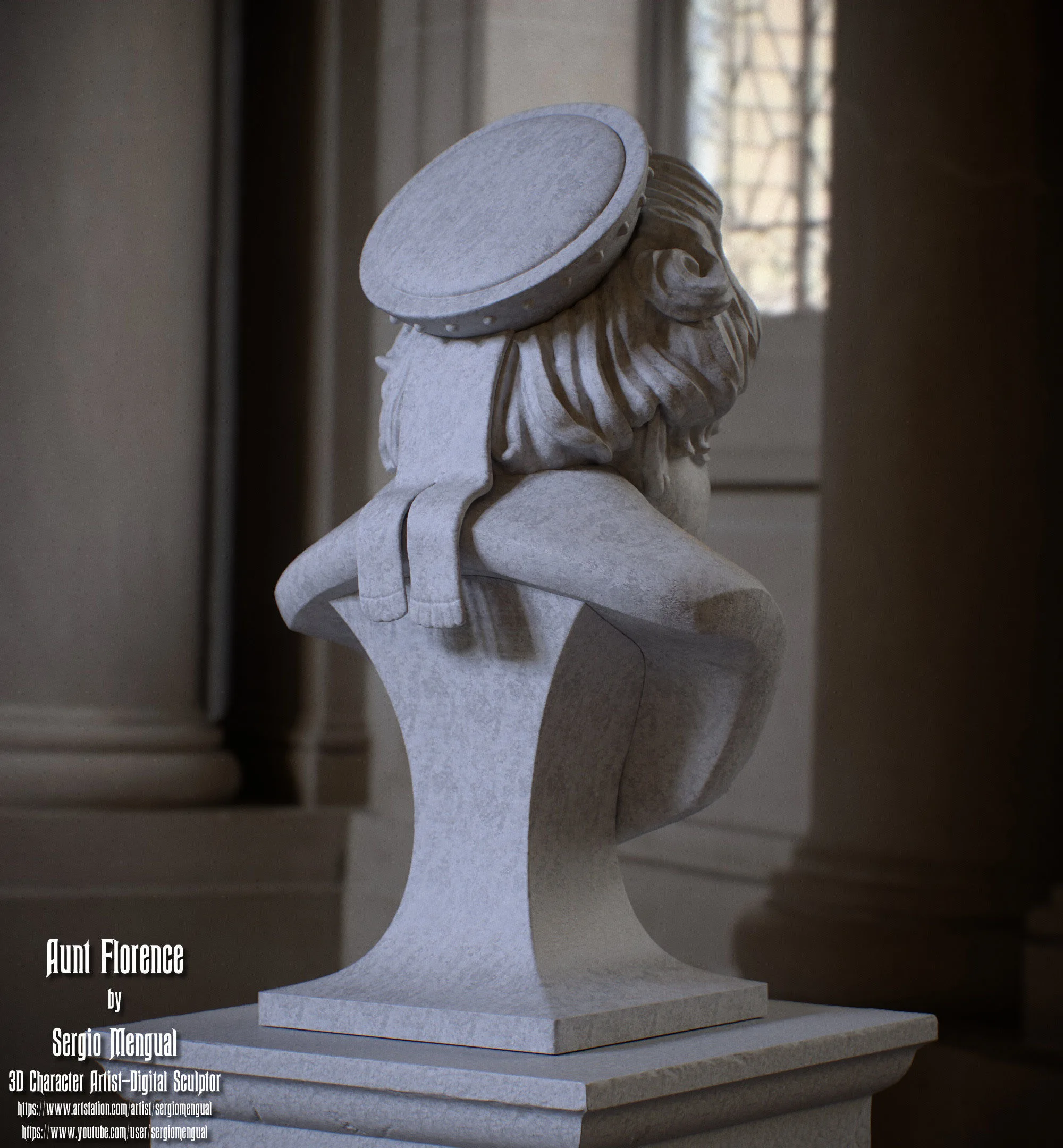 Haunted Mansion Aunt Florence 3D Printable Bust 3D print model