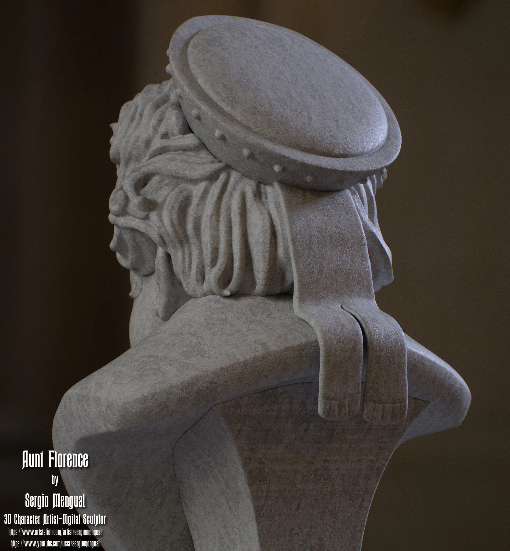 Haunted Mansion Aunt Florence 3D Printable Bust 3D print model