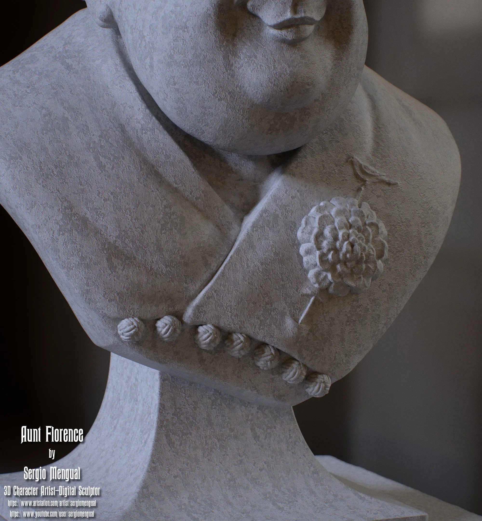 Haunted Mansion Aunt Florence 3D Printable Bust 3D print model