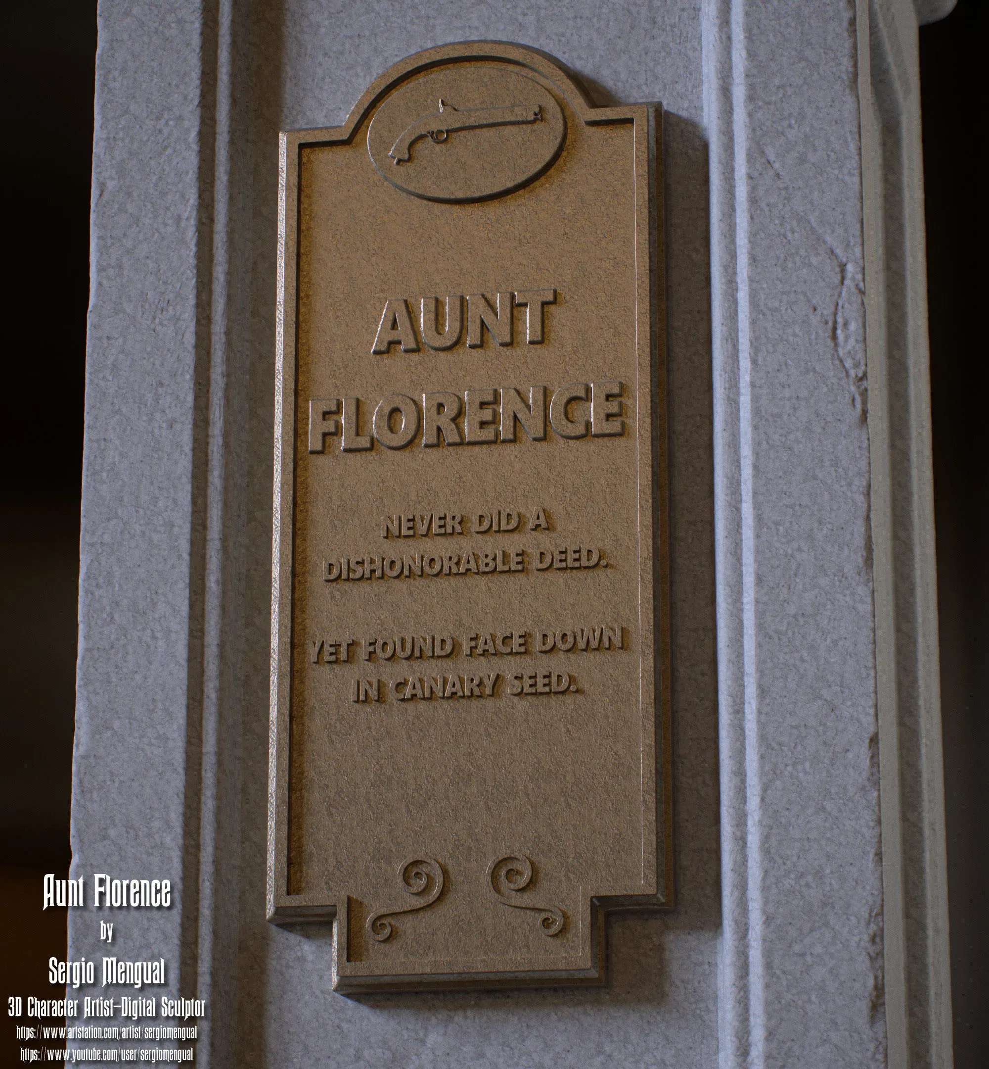 Haunted Mansion Aunt Florence 3D Printable Bust 3D print model