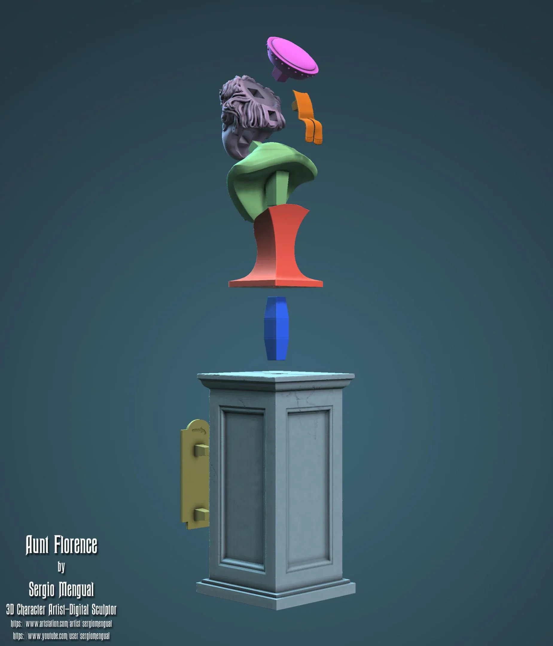 Haunted Mansion Aunt Florence 3D Printable Bust 3D print model