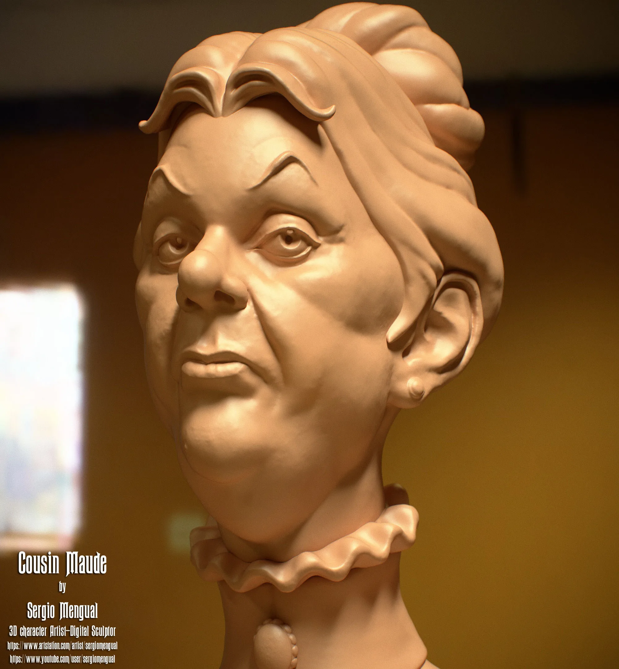 Haunted Mansion Cousin Maude 3D Printable Bust 3D print model