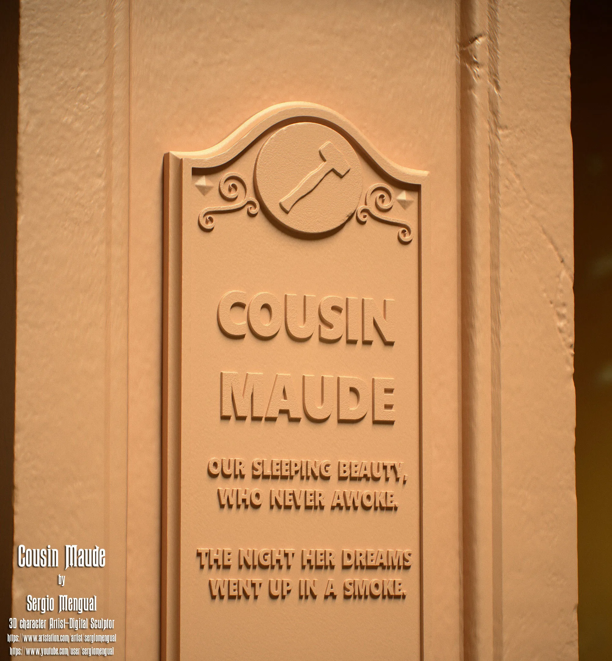 Haunted Mansion Cousin Maude 3D Printable Bust 3D print model