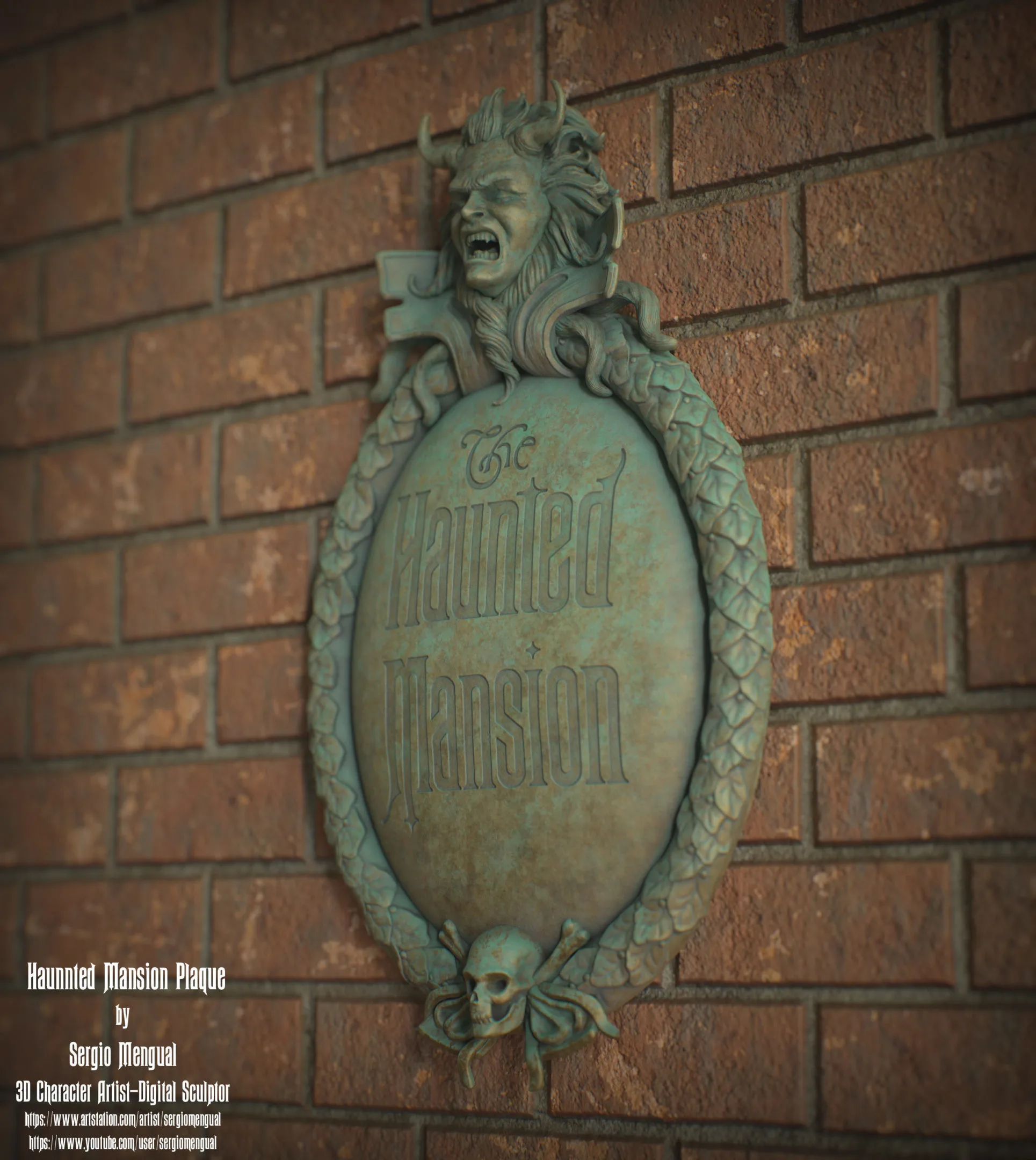 Haunted Mansion 3D Printable Plaque 3D print model