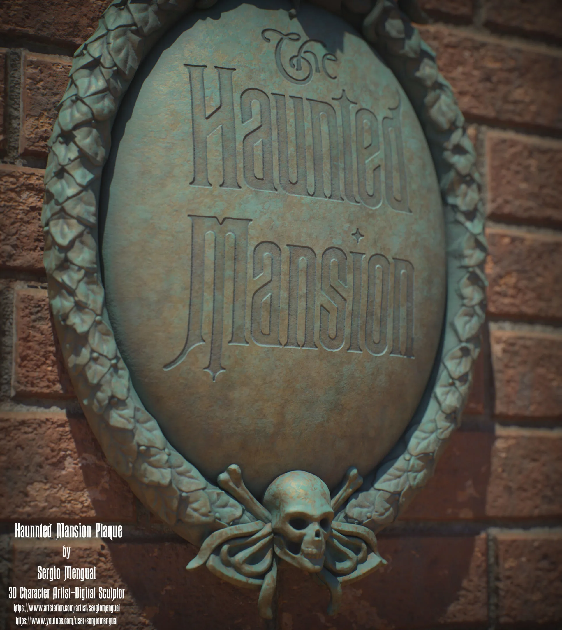 Haunted Mansion 3D Printable Plaque 3D print model