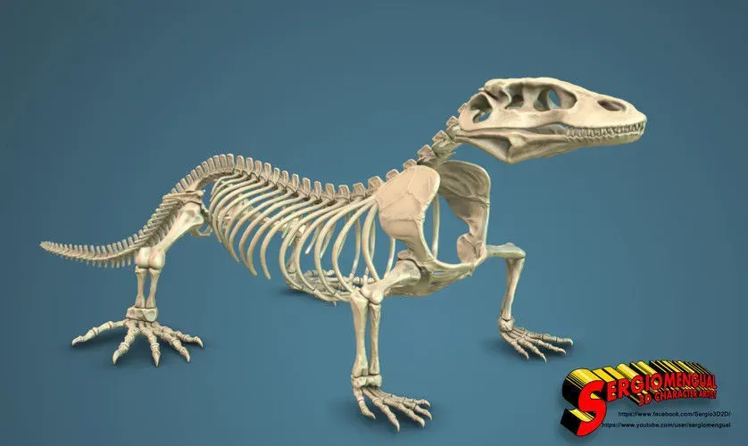 Komodo Dragon Skeleton 3D print model