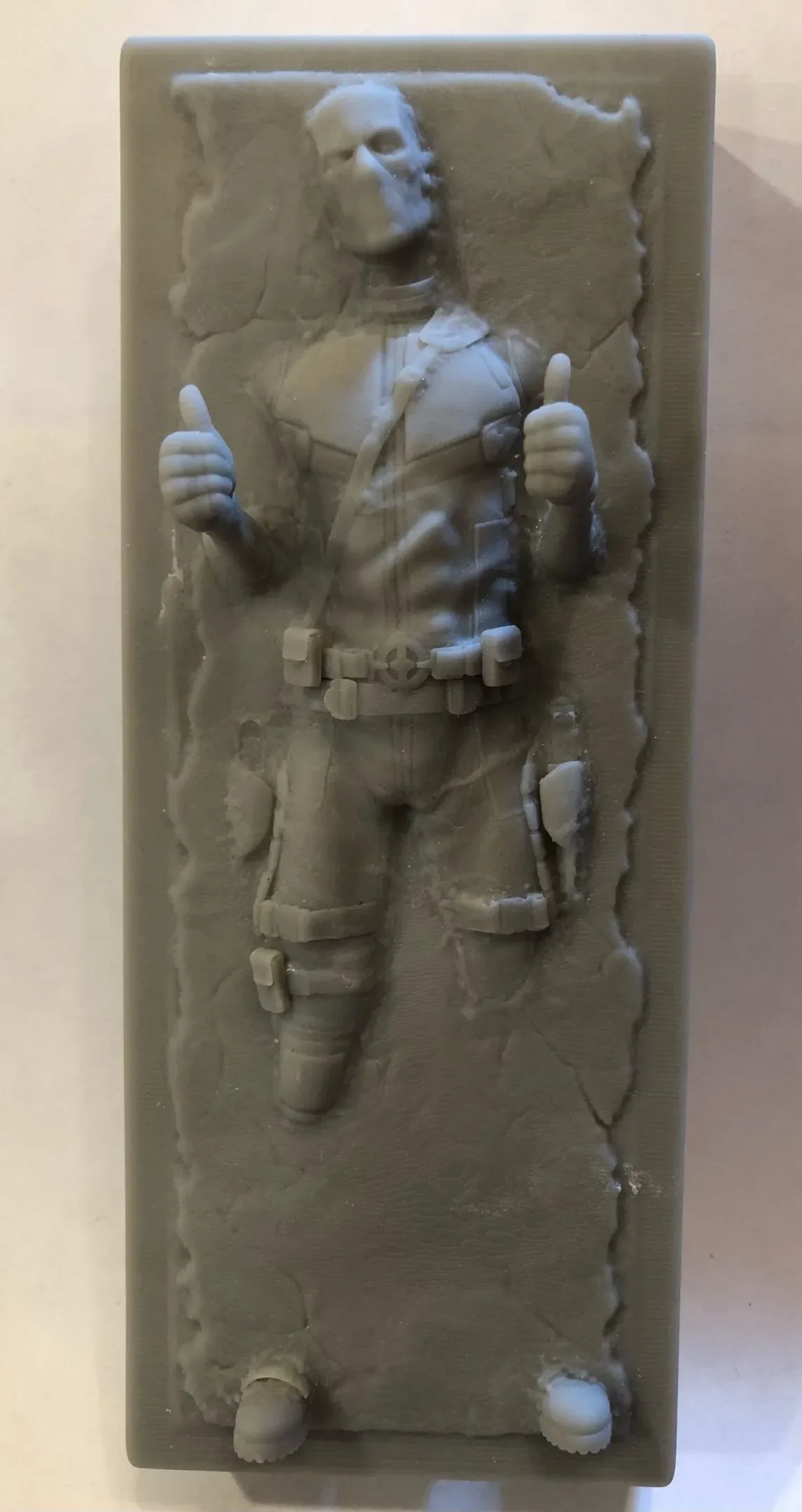 Deadpool in Carbonite 3D Printable Sculpture 3D print model