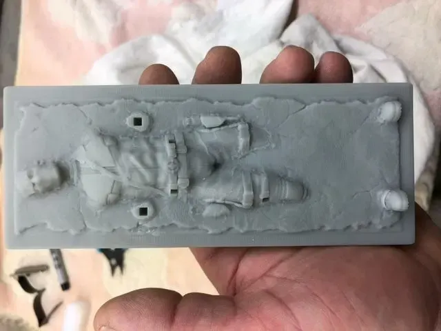 Deadpool in Carbonite 3D Printable Sculpture 3D print model