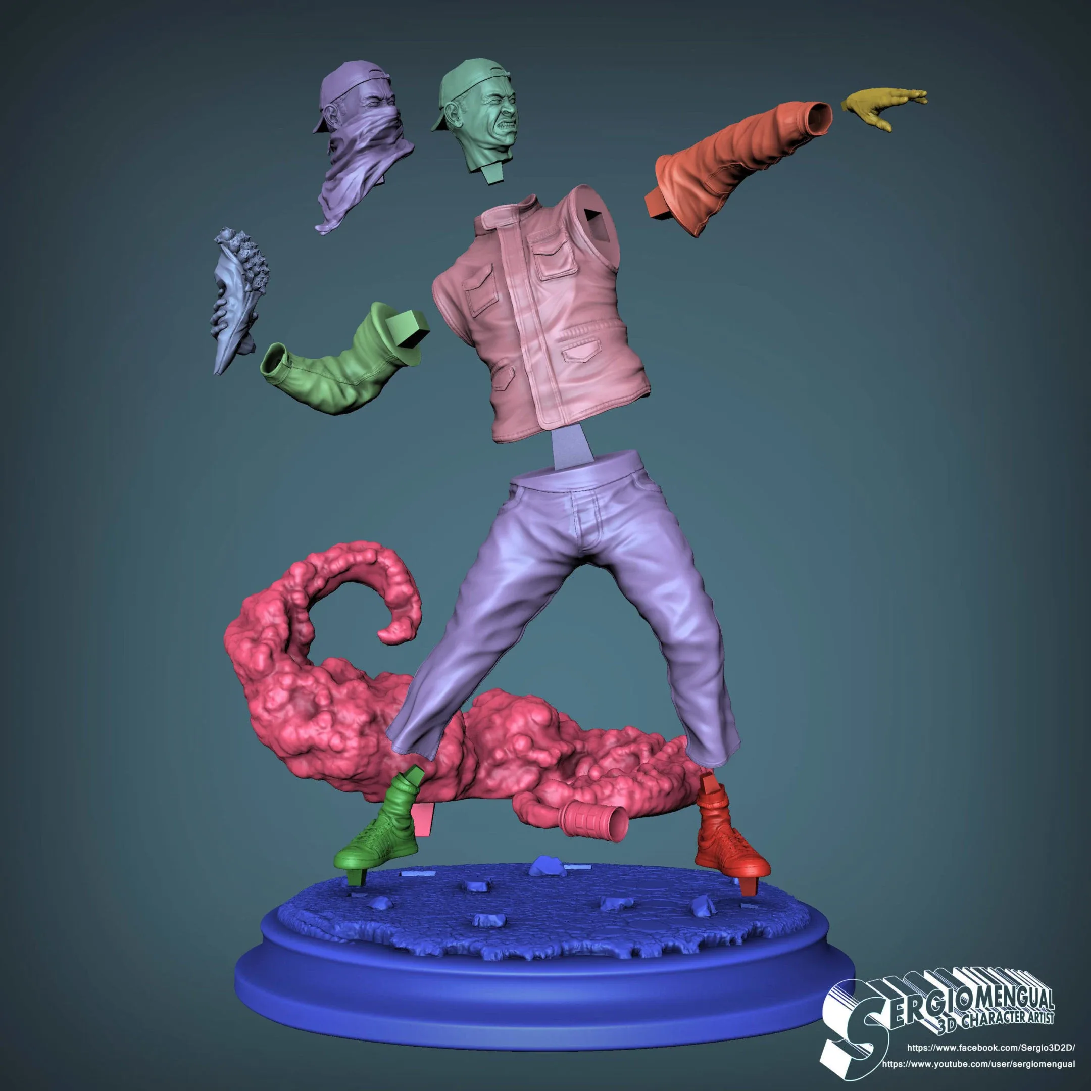 Banksy Rioter STL Statue for 3D printing 3D print model