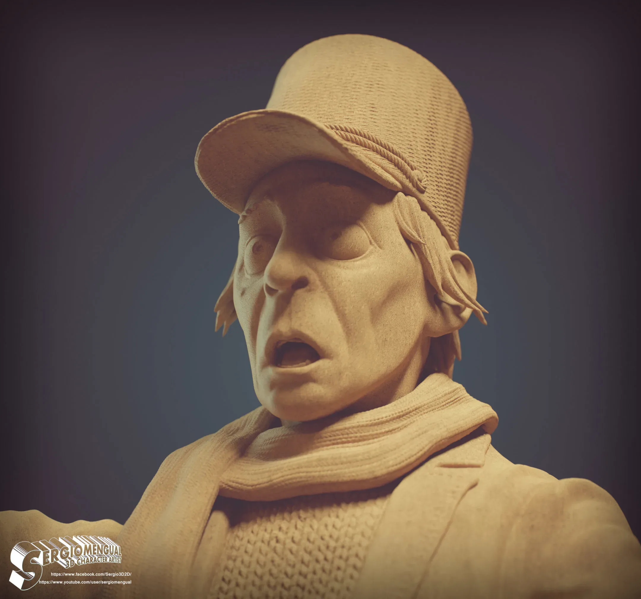 Haunted Mansion Silas the Caretaker 3D Printable Diorama 3D print model