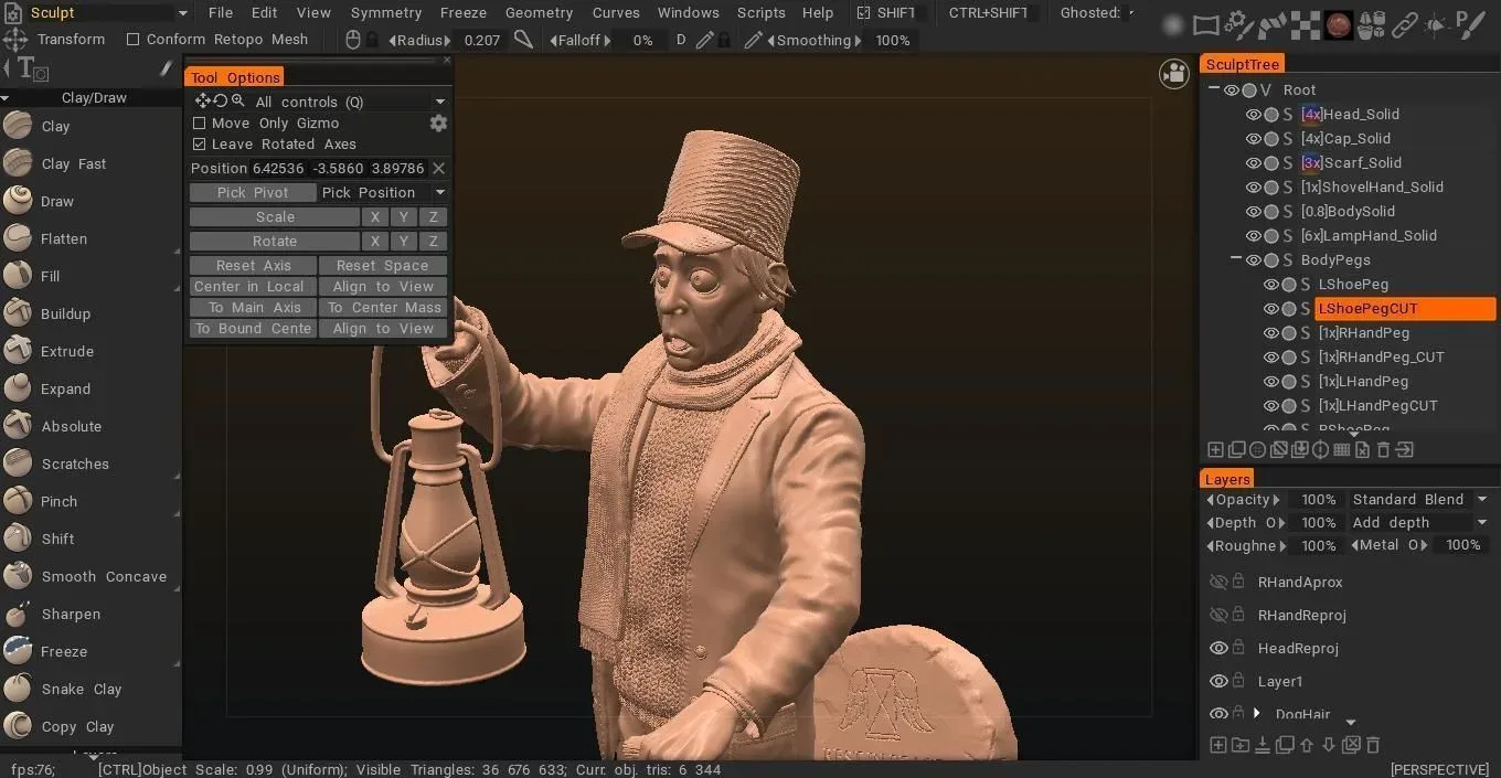 Haunted Mansion Silas the Caretaker 3D Printable Diorama 3D print model