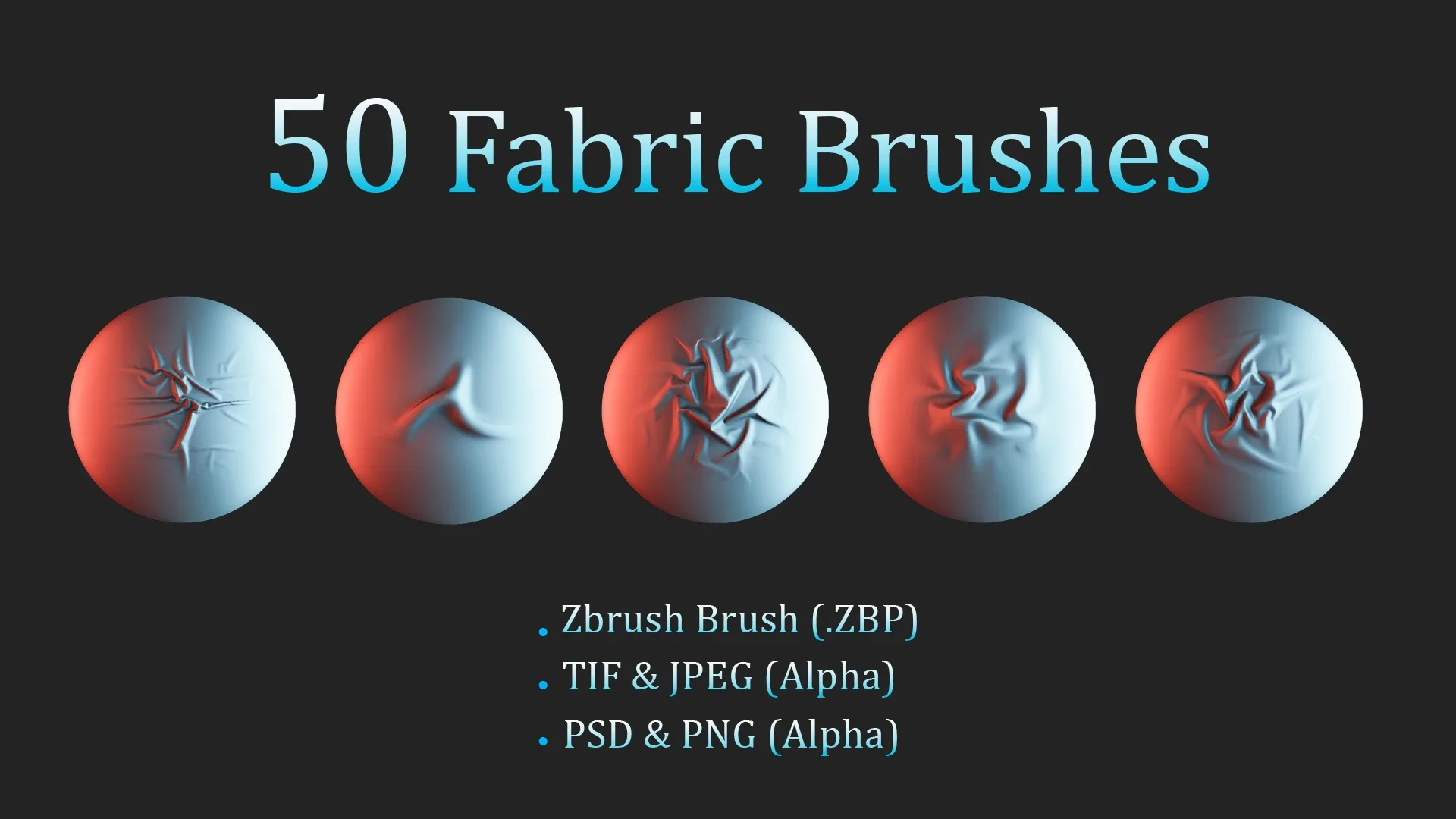 50 Fabric Brushes - Tension & Compression Folds