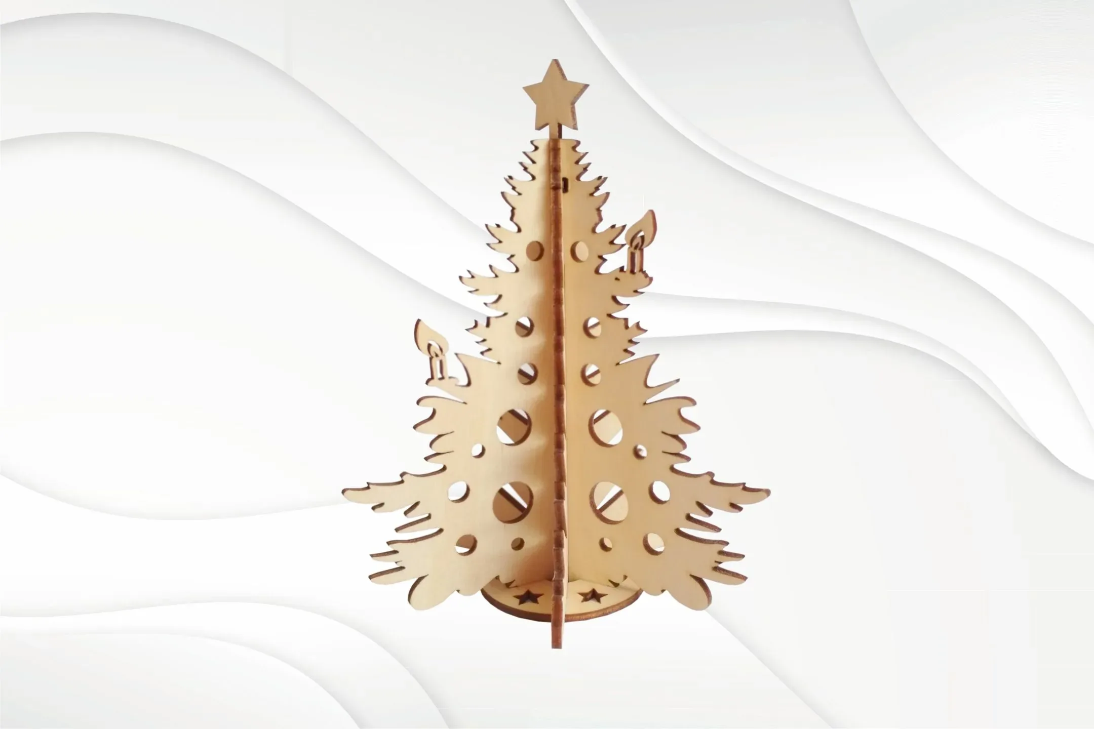 3D puzzle Christmas Tree, ready use laser cutting files.