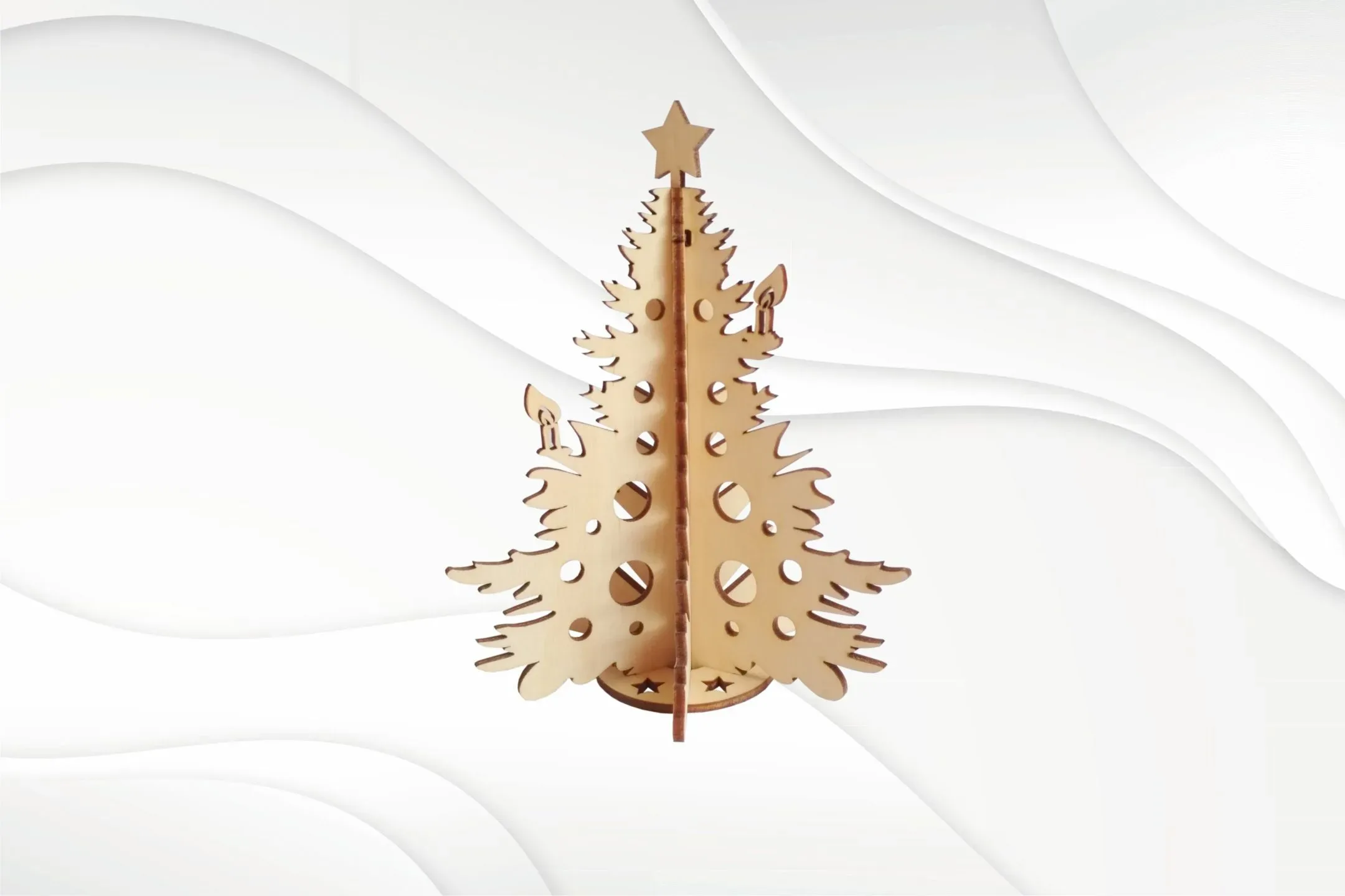 3D puzzle Christmas Tree, ready use laser cutting files.