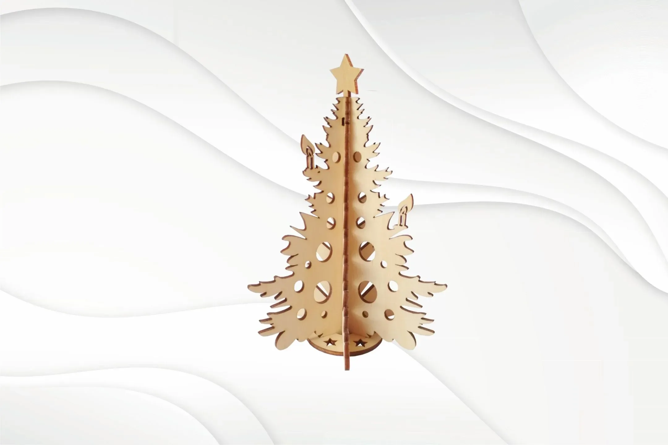 3D puzzle Christmas Tree, ready use laser cutting files.