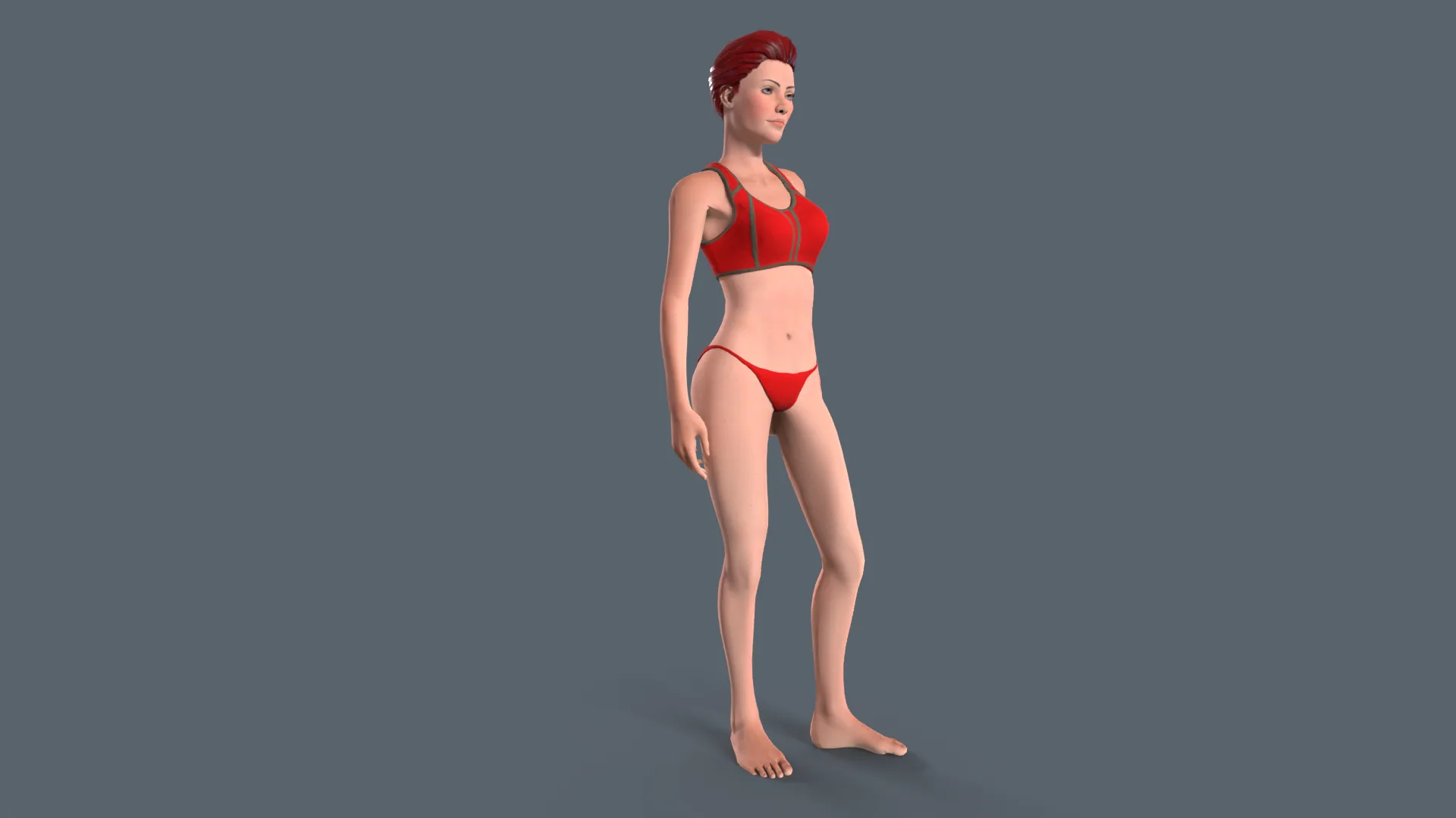 Red Woman - Game Ready