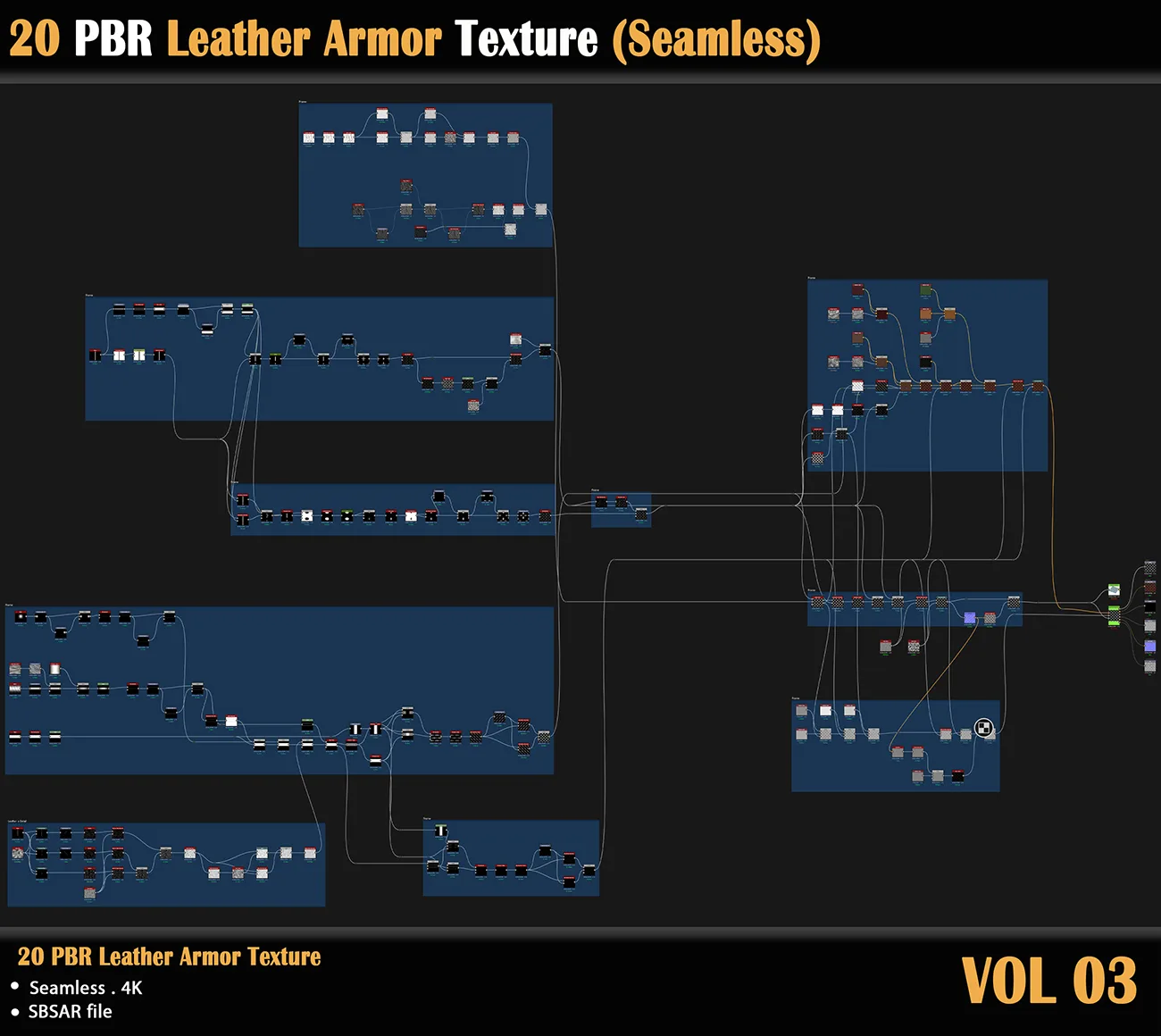 20 PBR Leather Armor Texture /Seamless