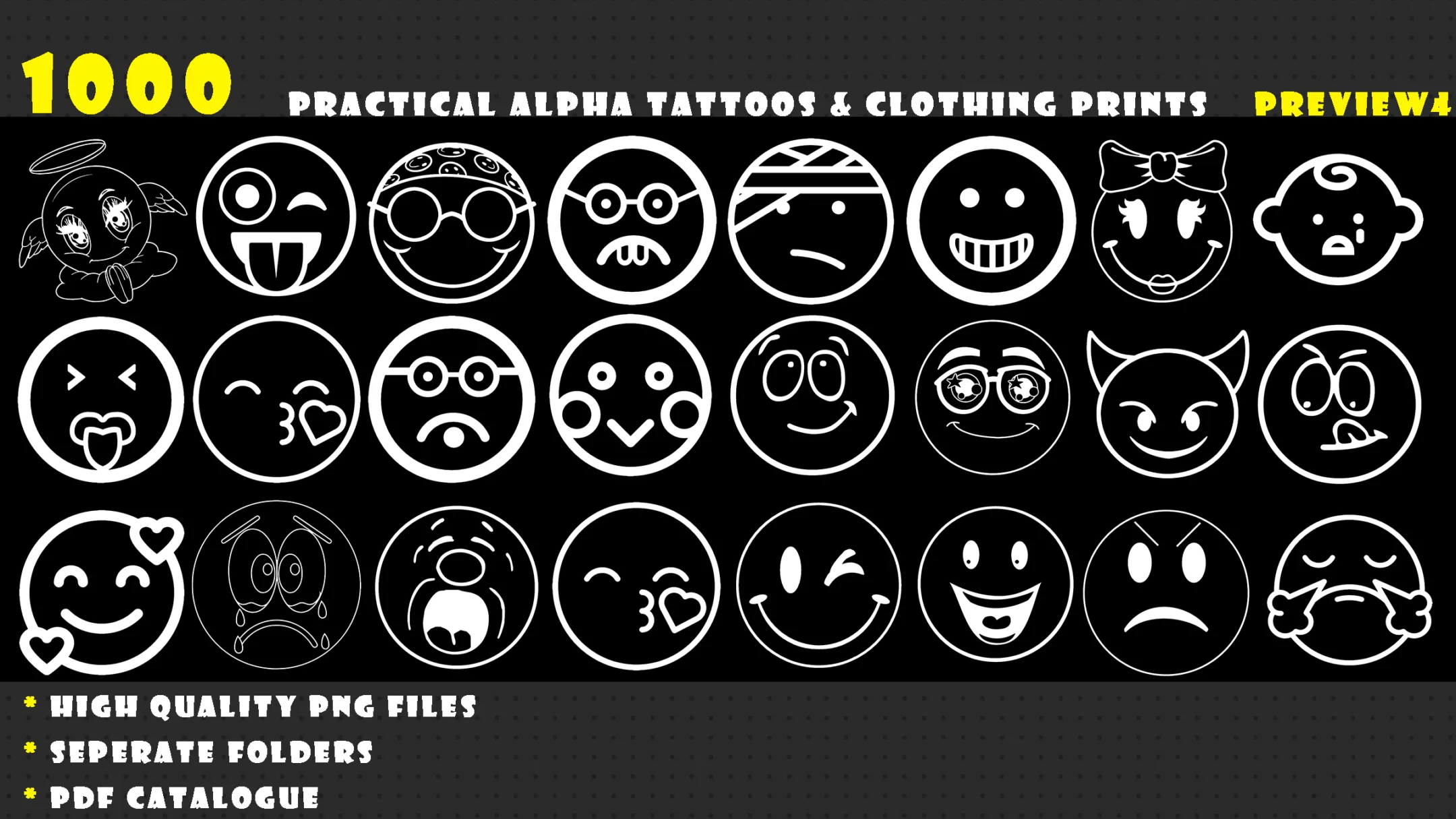 1000 Practical Alpha Tattoos & Clothing prints