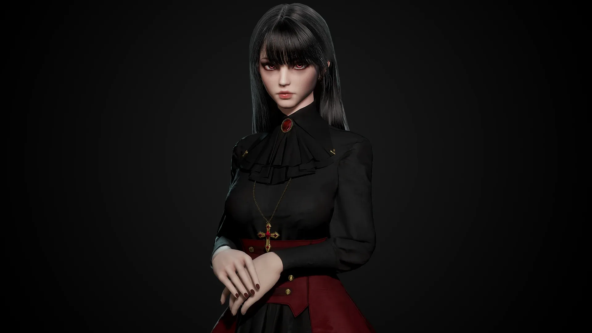 Vampire Girl - Game Ready