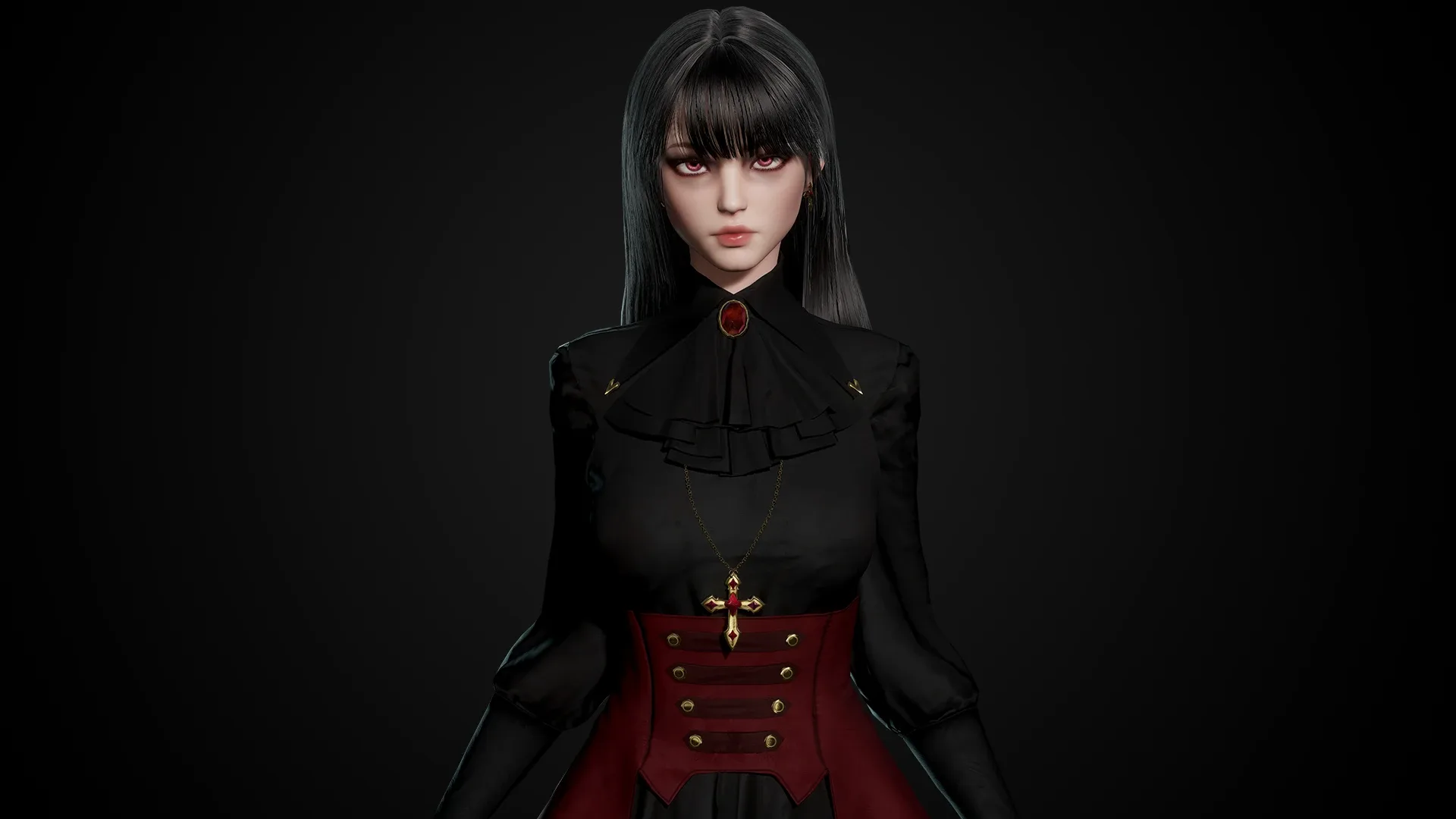 Vampire Girl - Game Ready