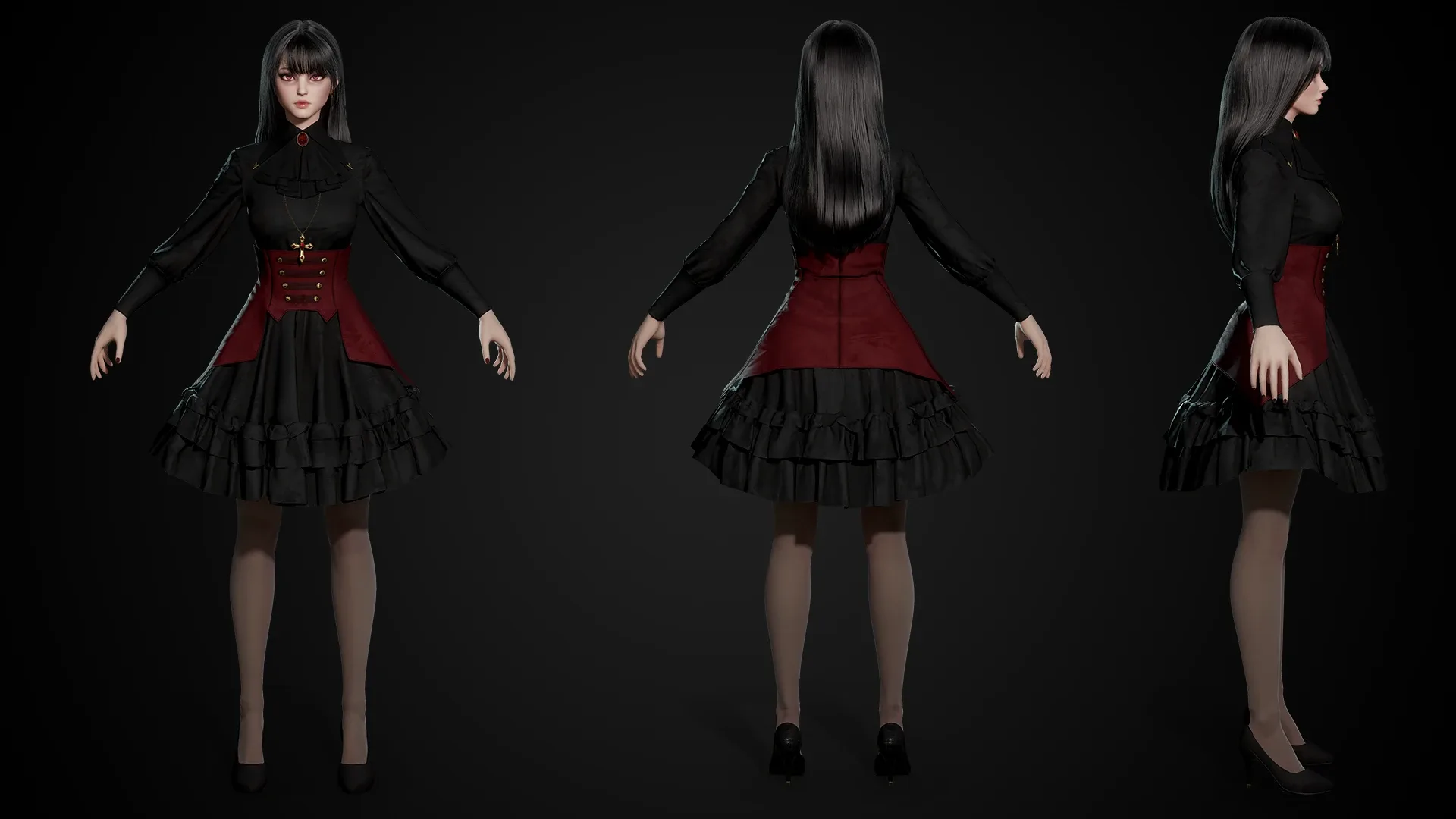 Vampire Girl - Game Ready