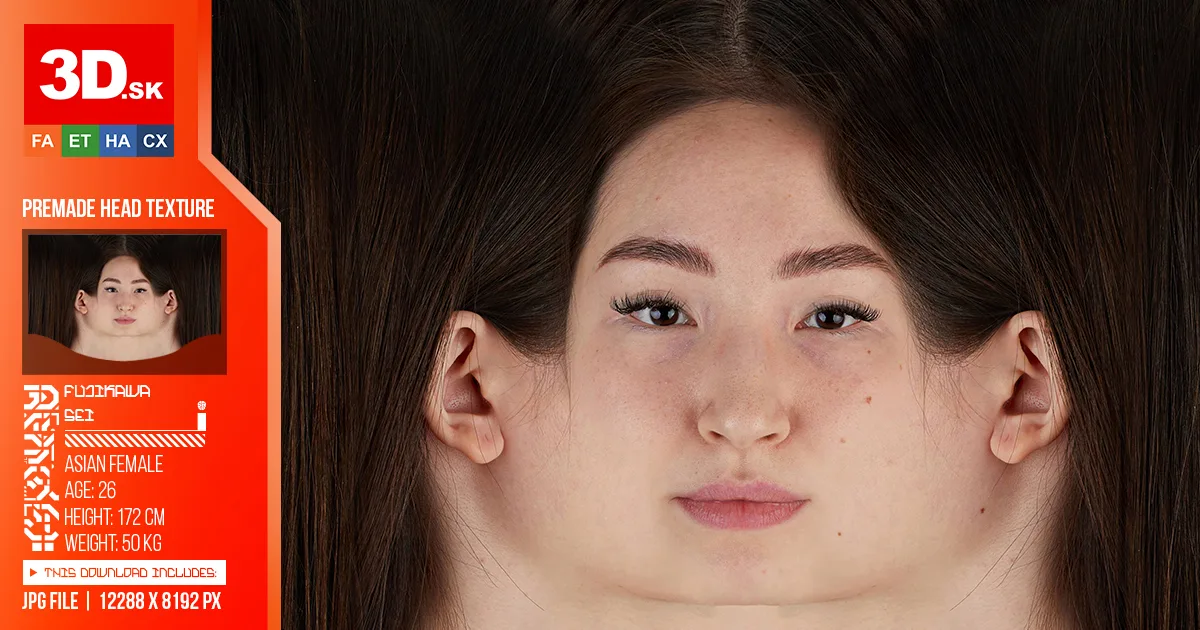 Premade Female Head Texture | Fujikawa Sei