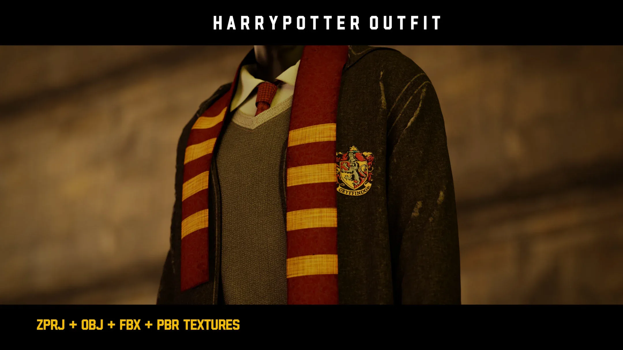 " Harry Potter Outfit " / ZPRJ - OBJ - FBX