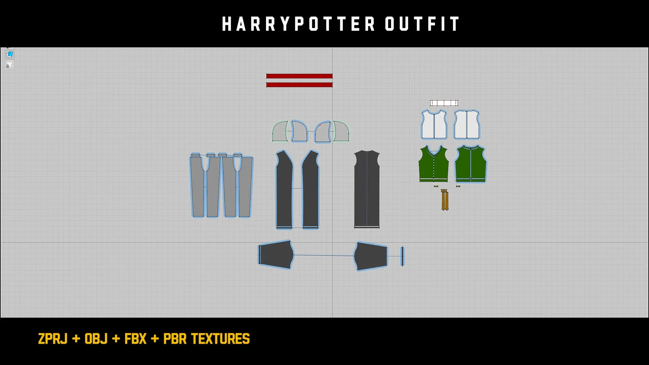 " Harry Potter Outfit " / ZPRJ - OBJ - FBX