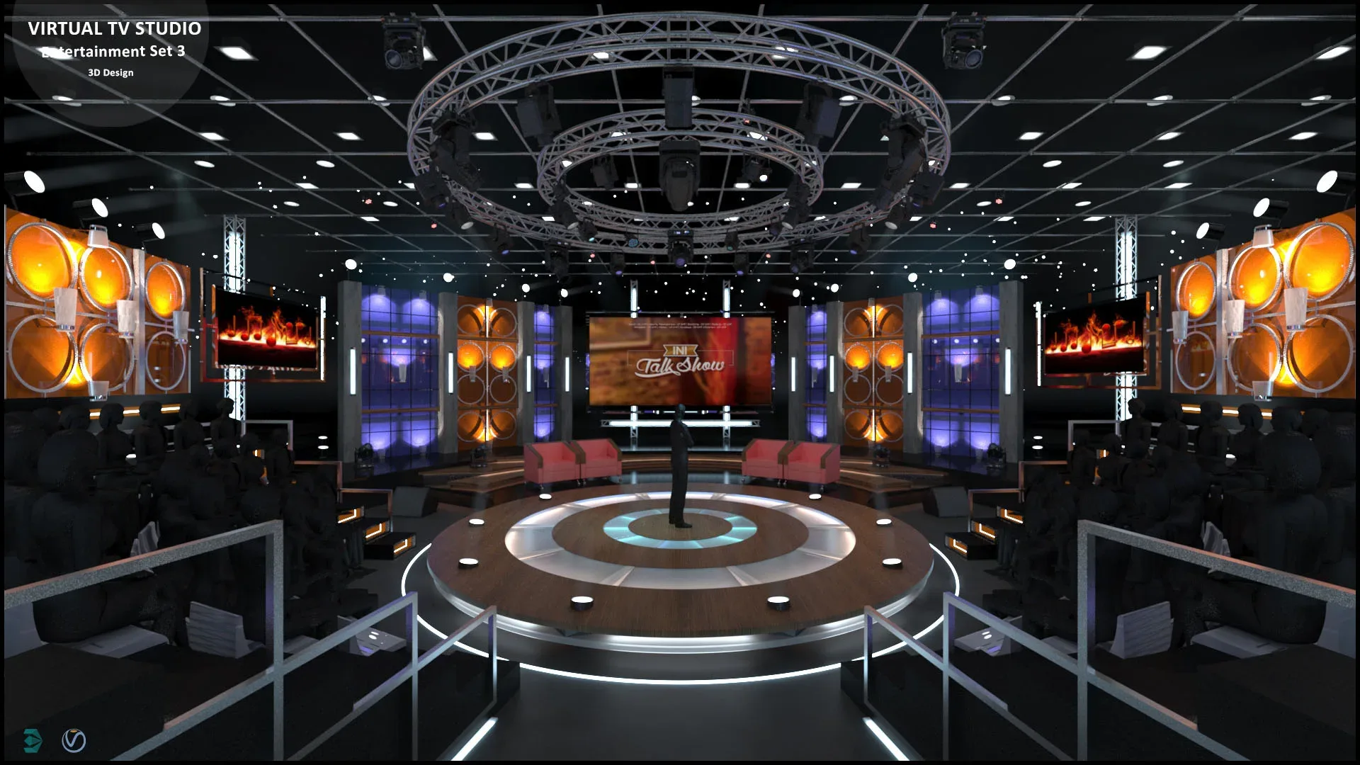 Virtual TV Studio Entertainment Set 3