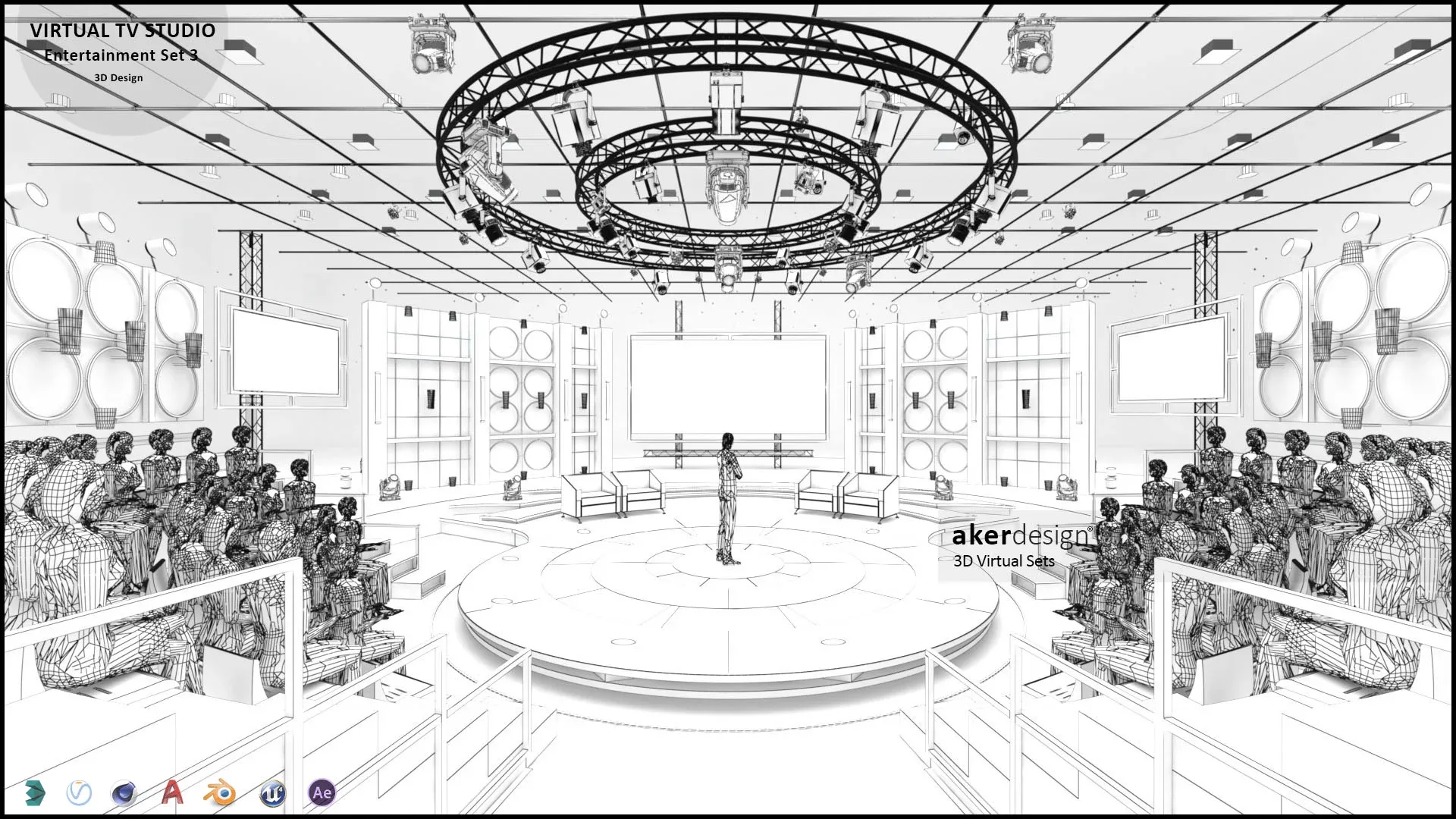 Virtual TV Studio Entertainment Set 3