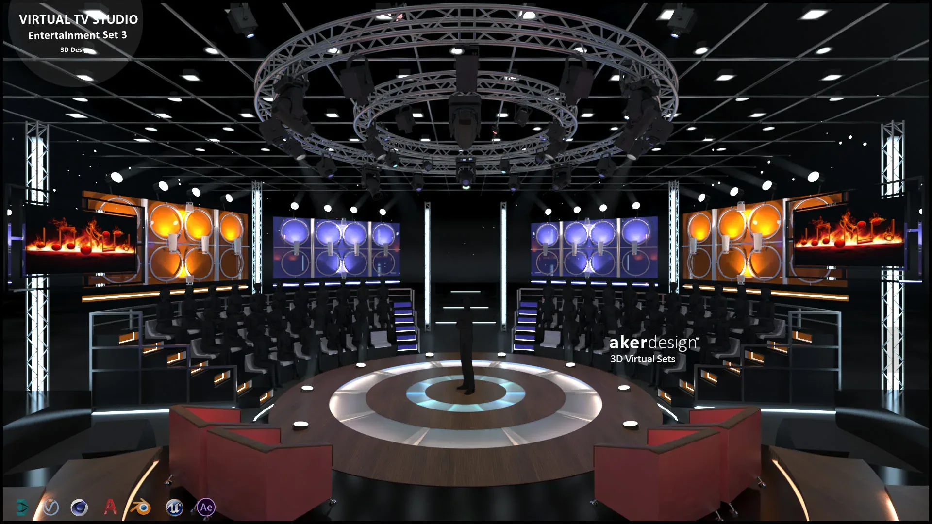 Virtual TV Studio Entertainment Set 3