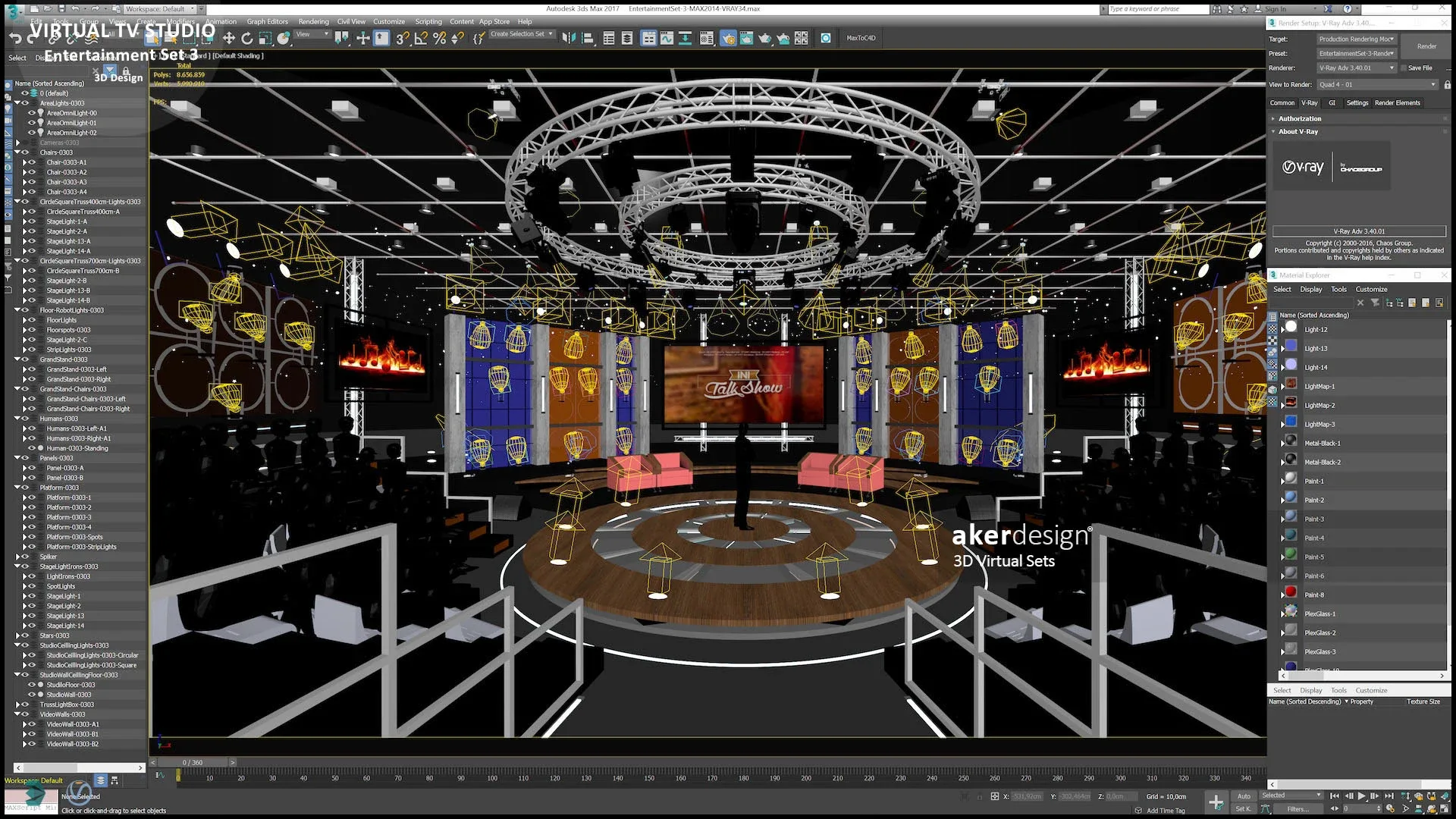 Virtual TV Studio Entertainment Set 3