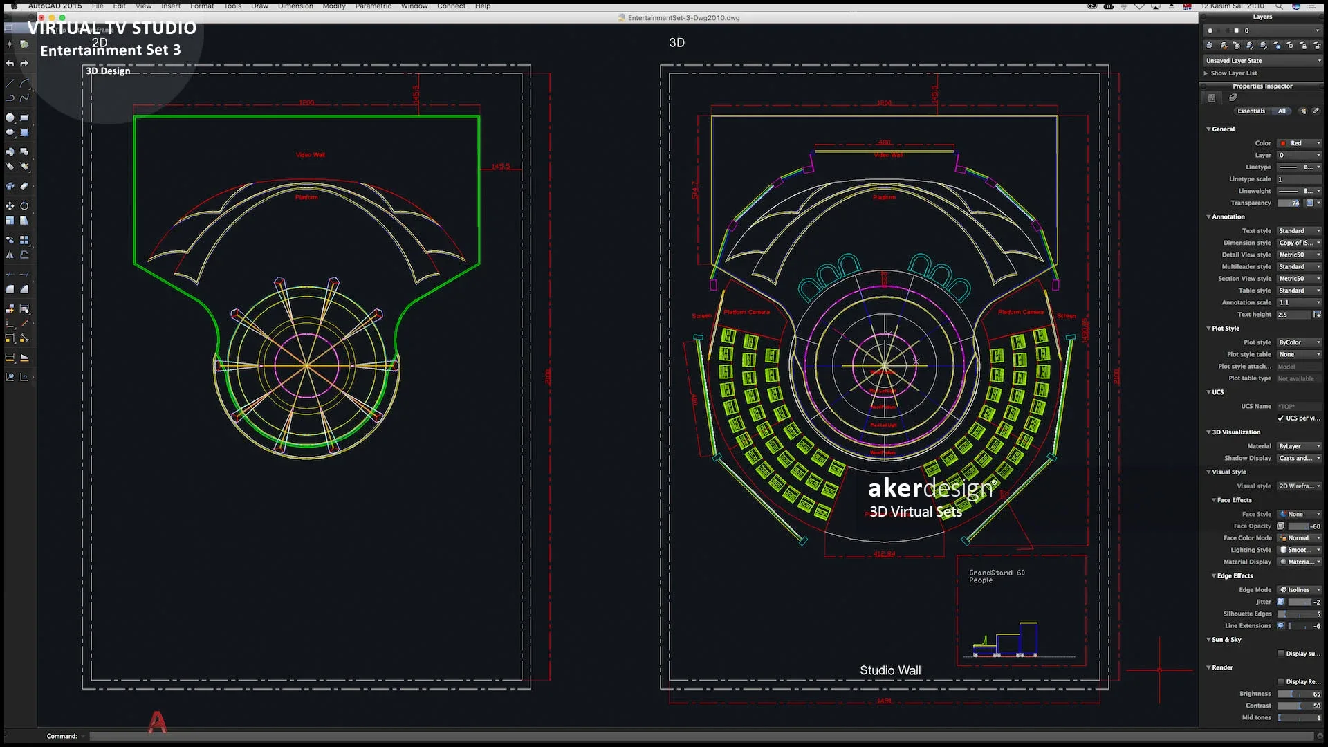Virtual TV Studio Entertainment Set 3