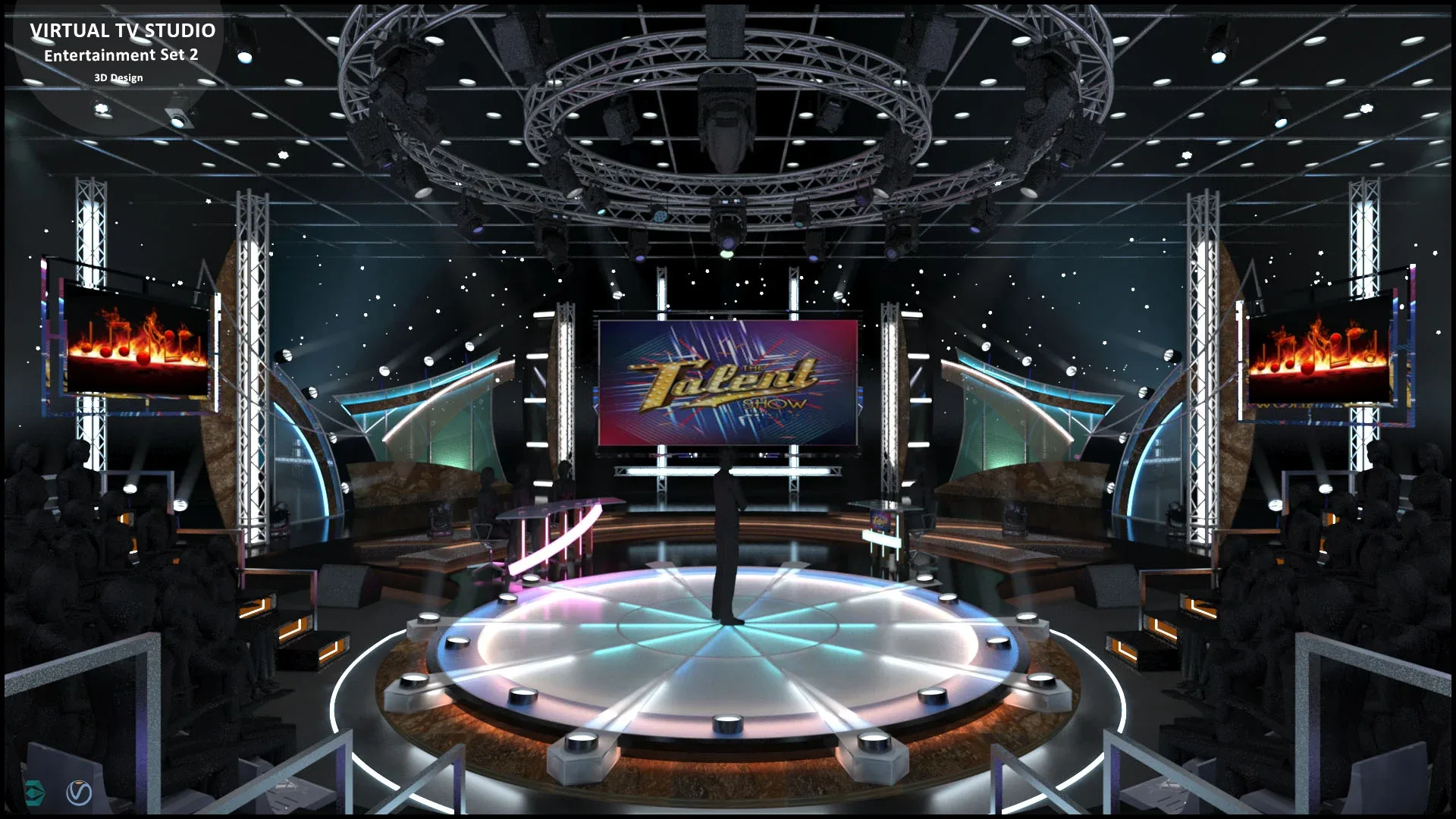 Virtual TV Studio Entertainment Set 2