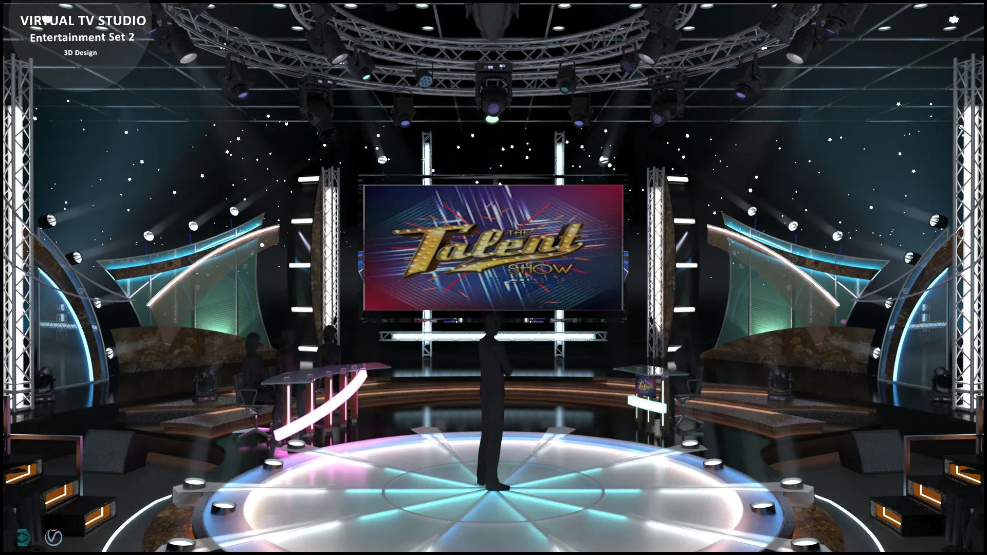 Virtual TV Studio Entertainment Set 2