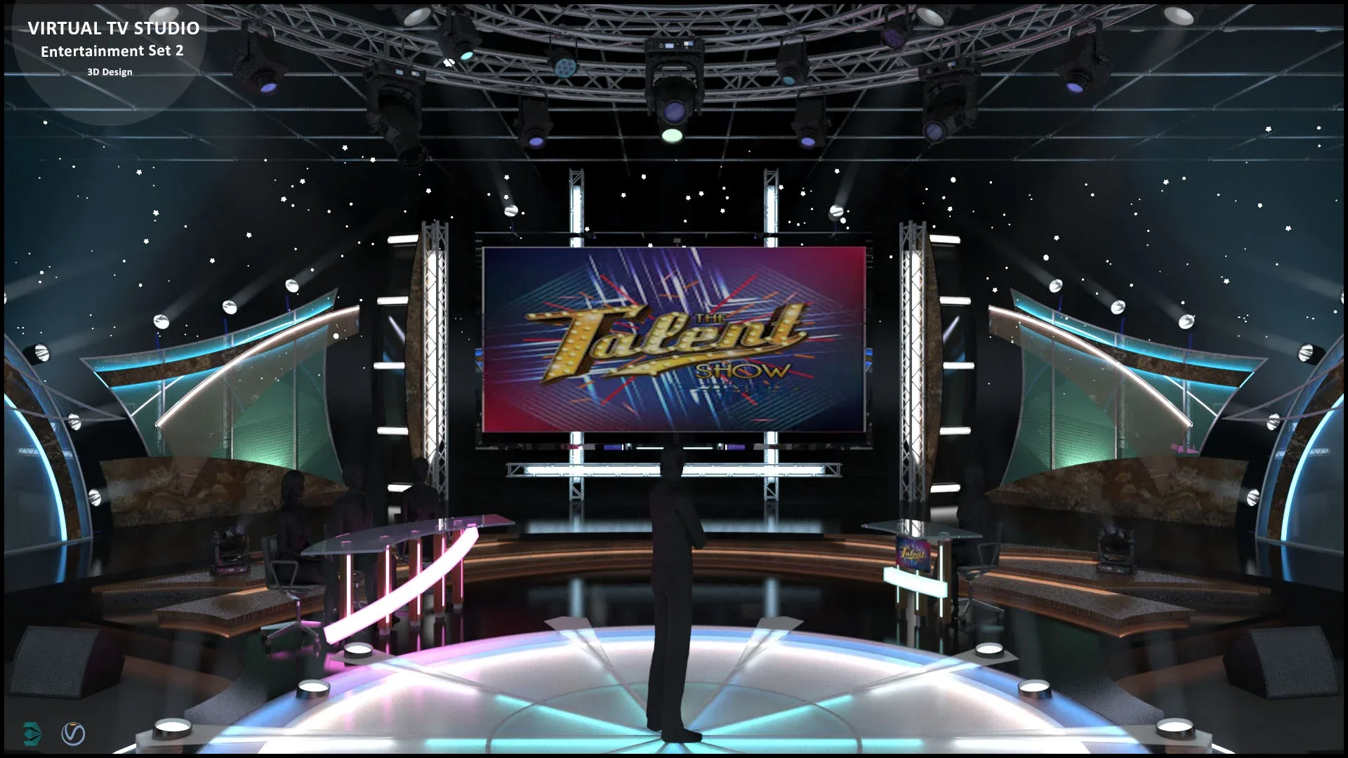 Virtual TV Studio Entertainment Set 2