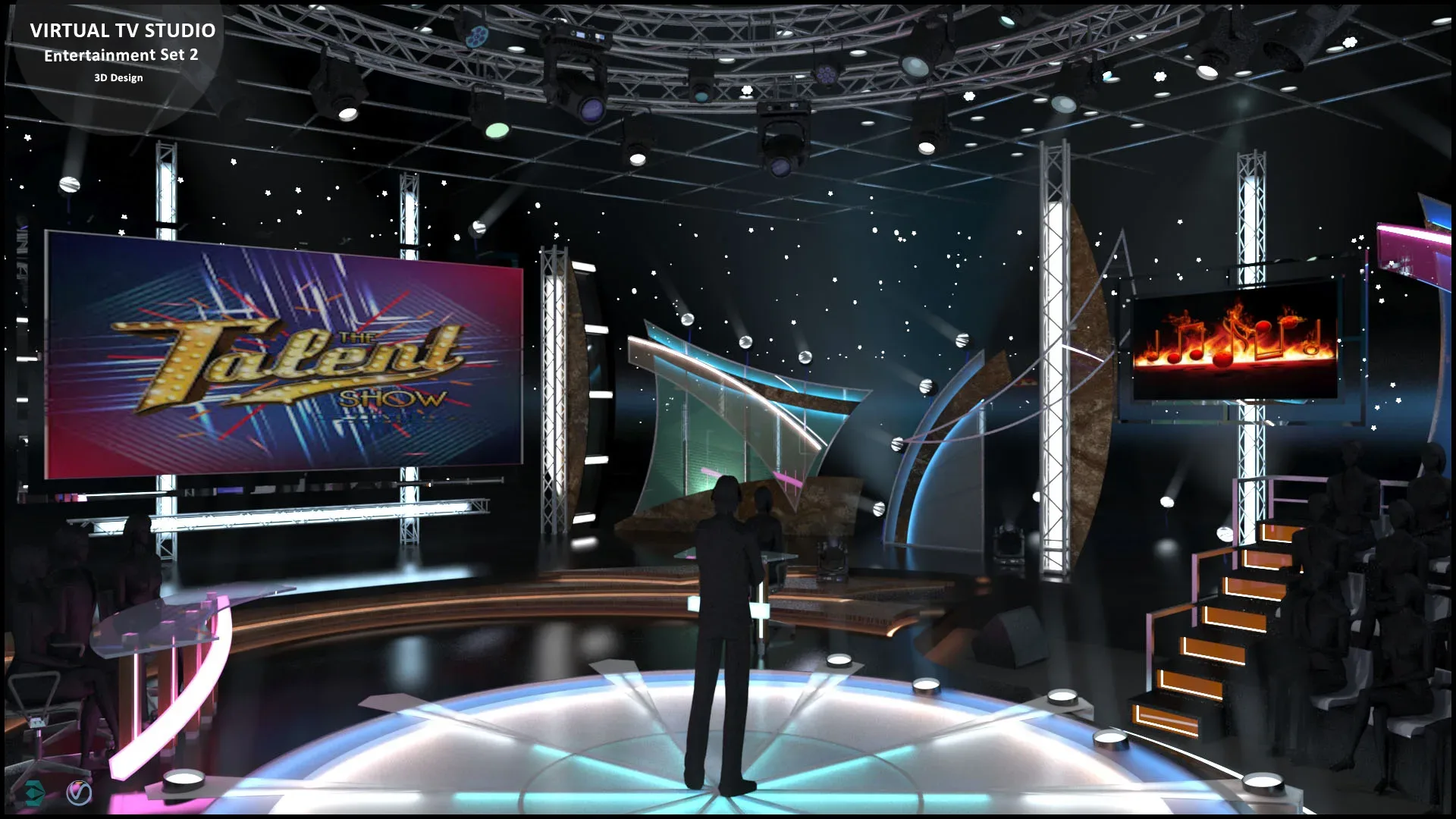 Virtual TV Studio Entertainment Set 2