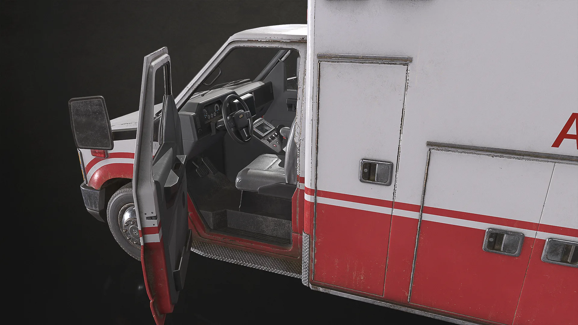 Ambulance Type 1 - Low Poly