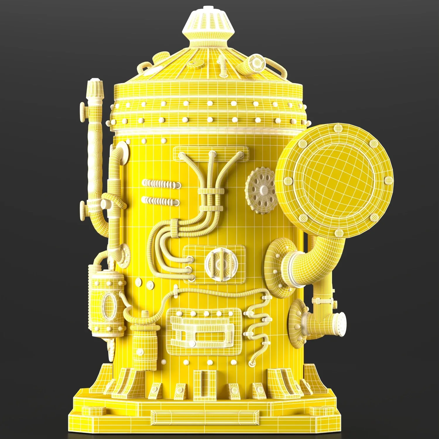 Time Displacement Capsule Clock and Pen Pot Figurine home decor 3D model