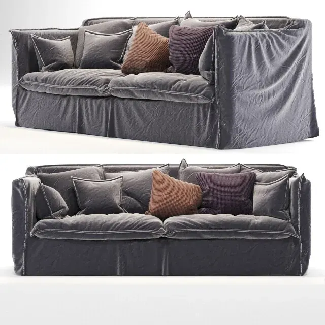 old gray sofa