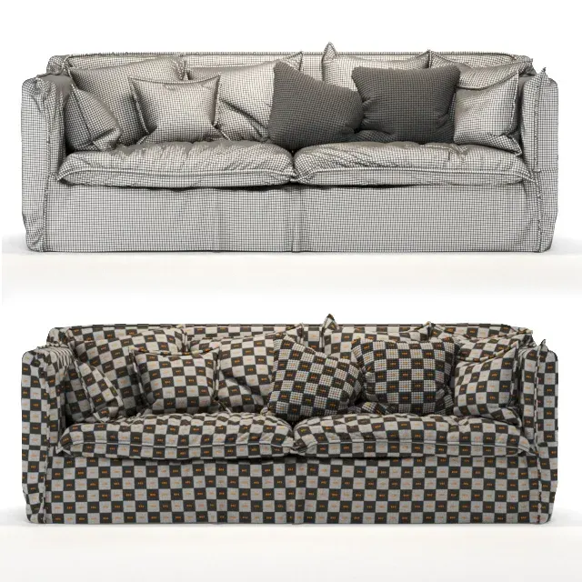 old gray sofa