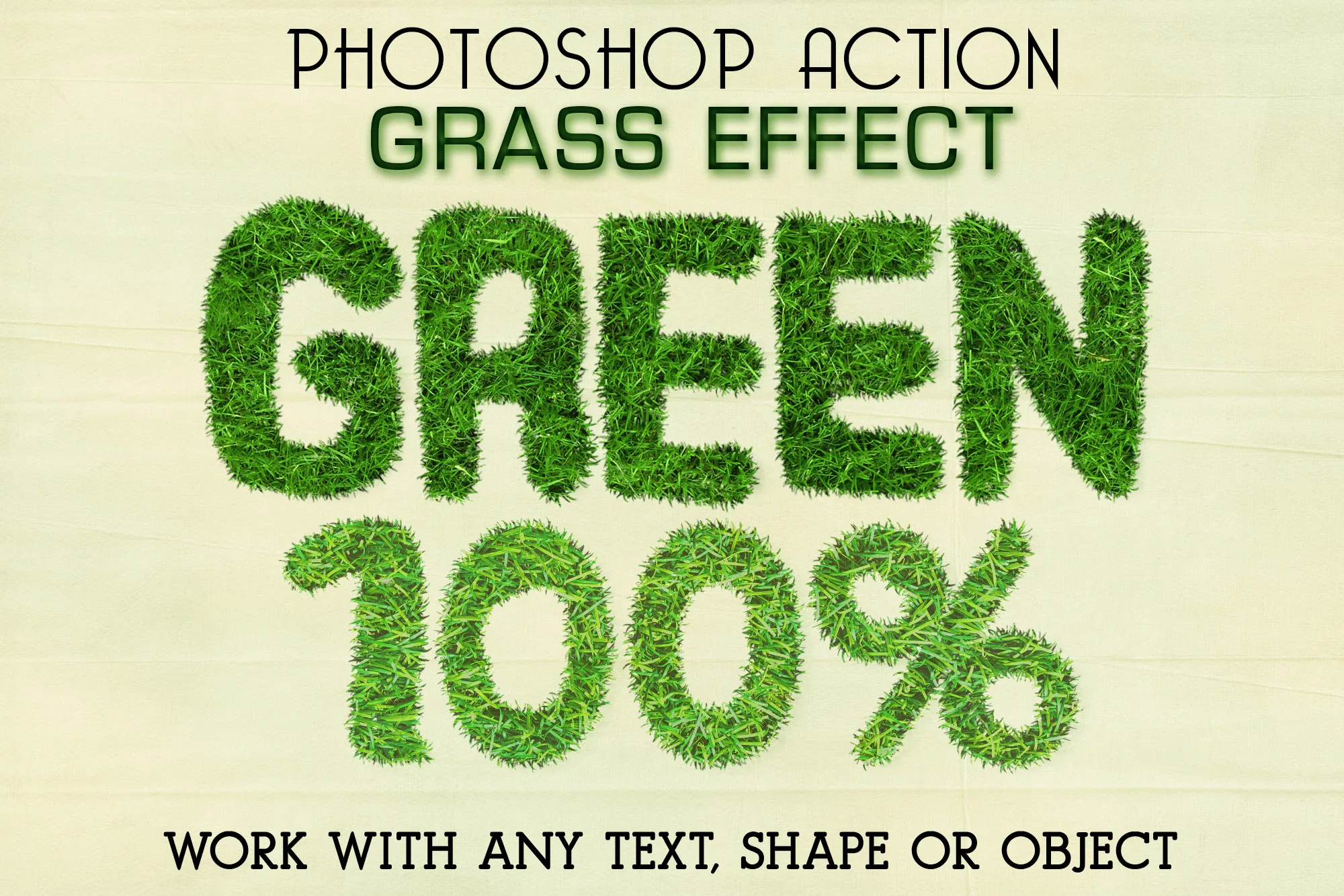 Grass Photoshop Actions, Natural Green Grass Generator, Grass textures creator, Patterns, Photography realistic effect of green grass