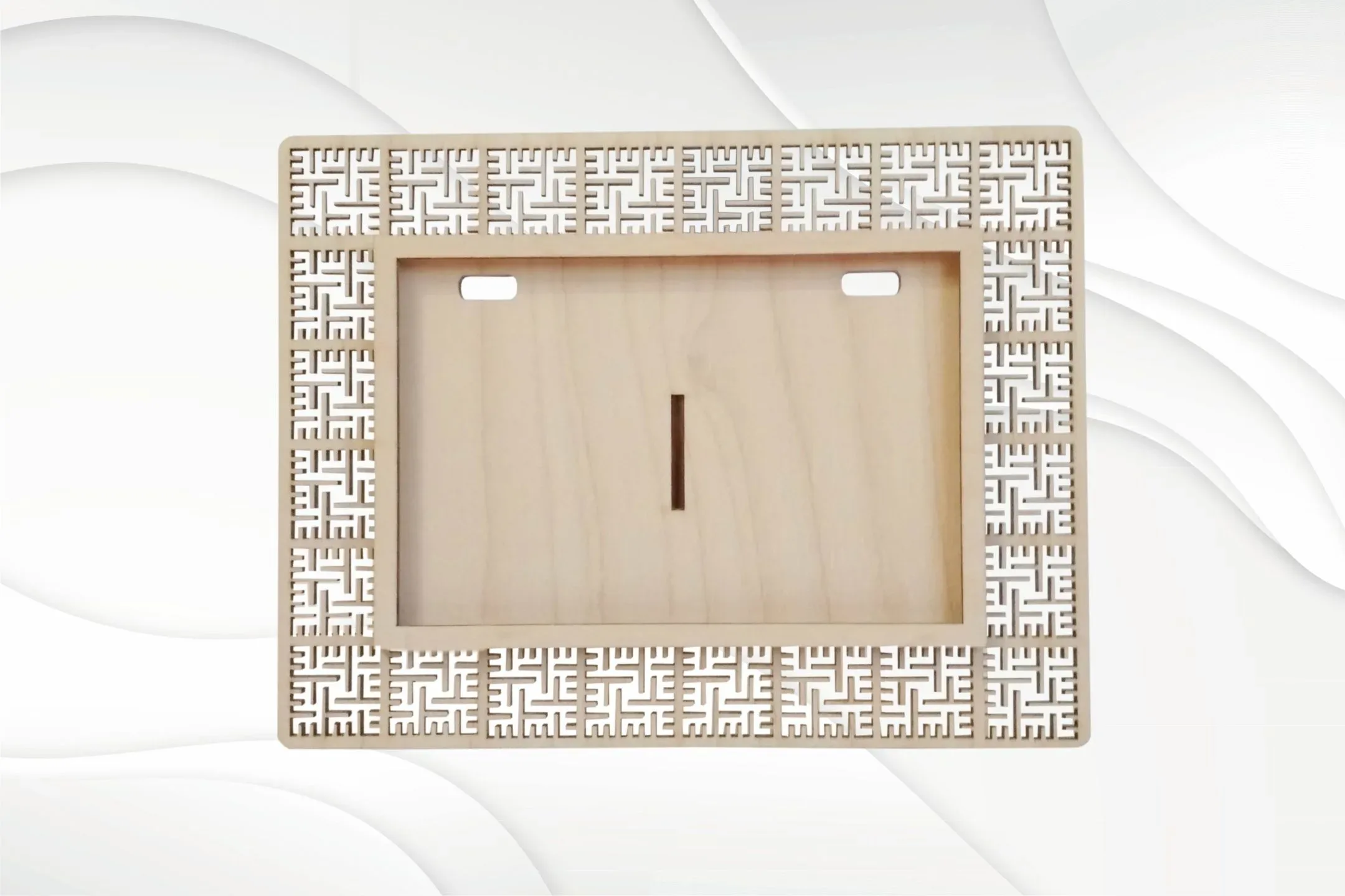 Photo Frame Horizontal 2 pattern, laser cutting design.