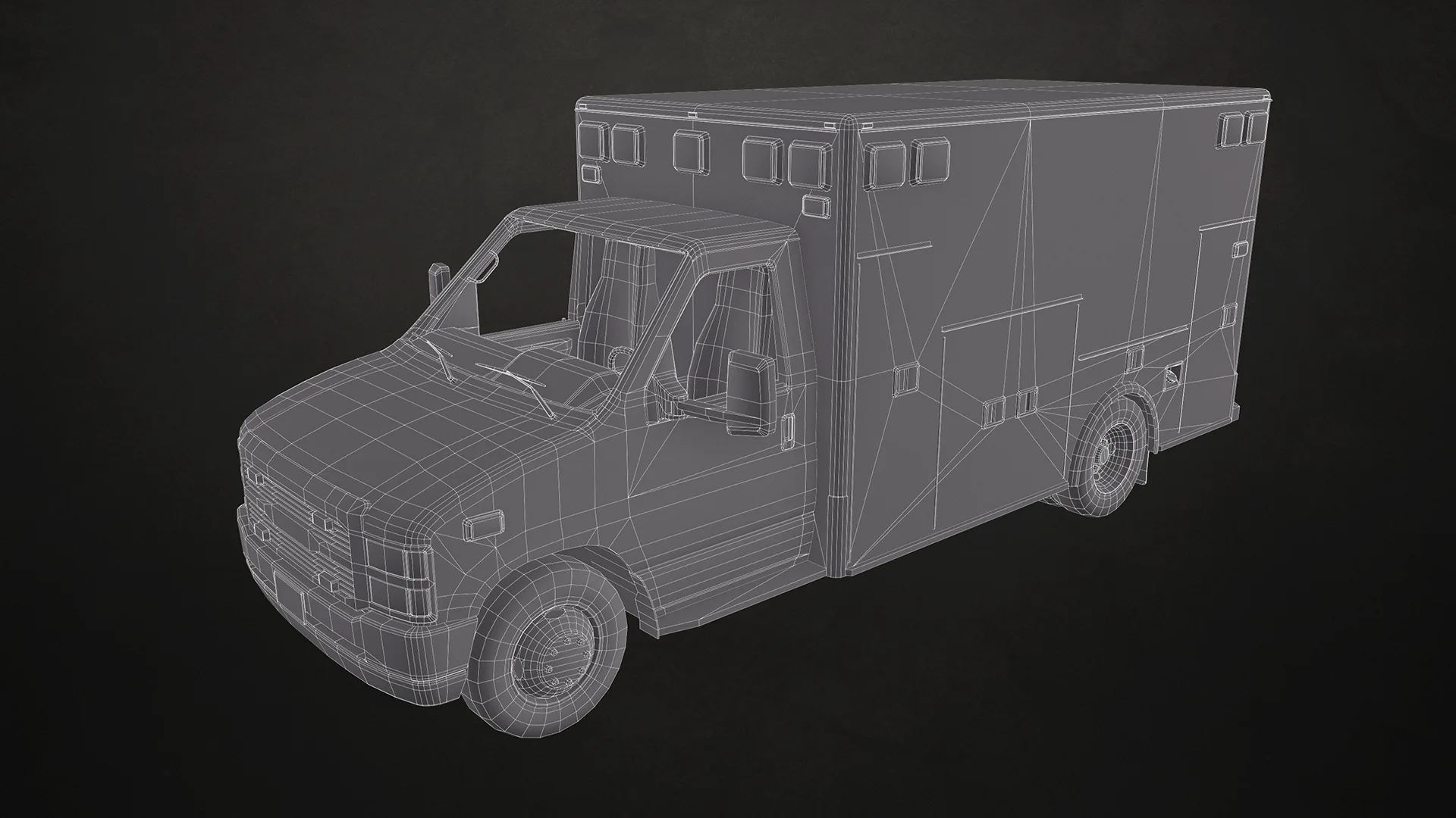 Ambulance Type 2 - Low Poly