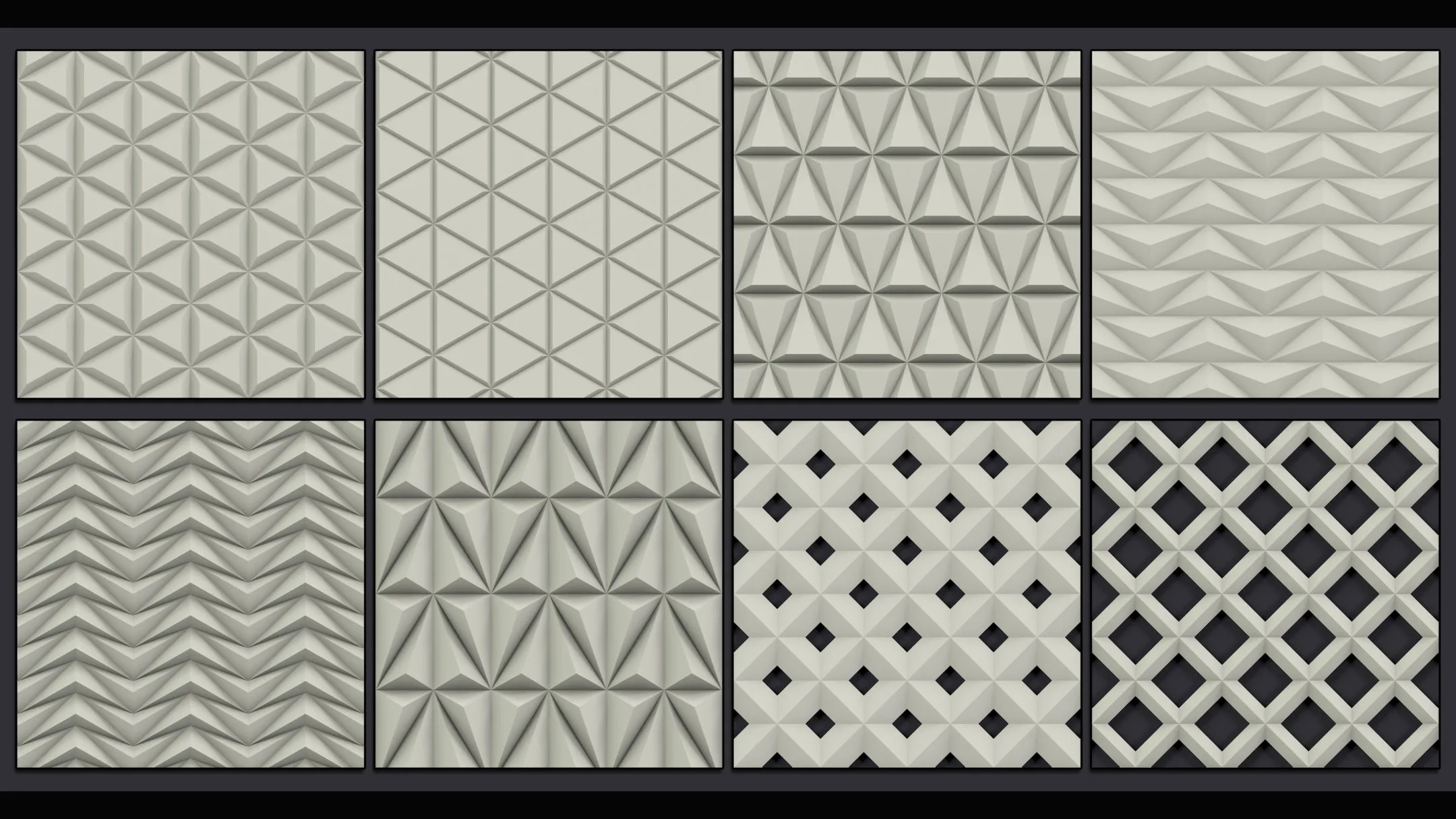 100 Geometric Pattern Brushes Alphas and 3D Models