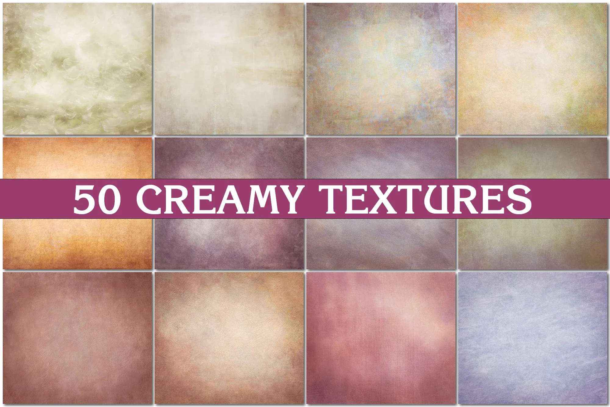 50 Creamy Fine Art Textures, Soft Dreamy Digital Backgrounds, Texture Overlay, Photography Texture, Digital Backdrops, Pastel Painterly, JPG