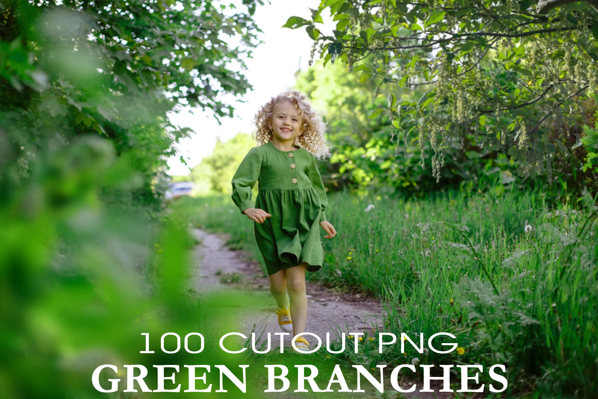 100 Green Branches Photo Overlays, Digital cornes tree Cut Out, Fir Tree PNG, Transparent clip art, Photoshop Overlays, Palm branch leaves