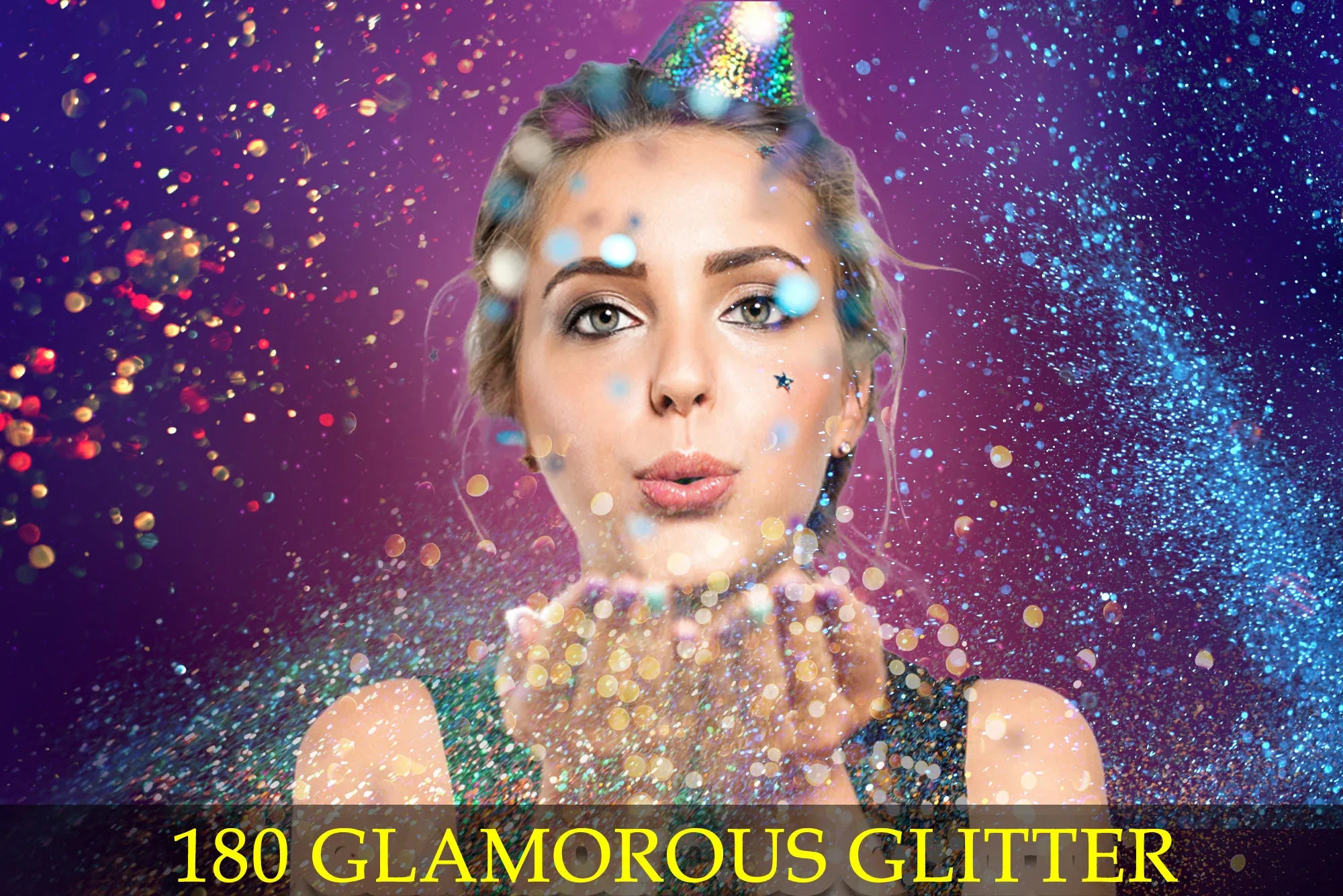 180 GLAMOROUS Glitter Dusts Overalys, Magic Glitter Overlay, Colored Fairy Dust, Blowing Glitter Photo Overlays, Glitter explosion particles