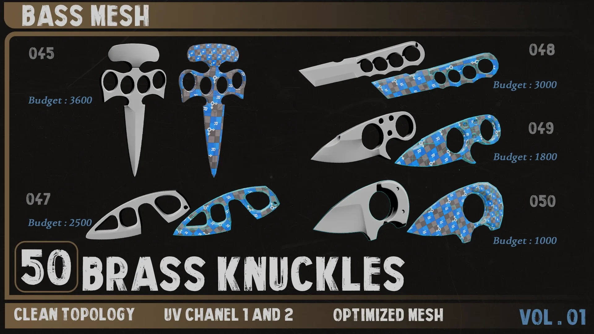 50 Brass Knuckles Base Mesh