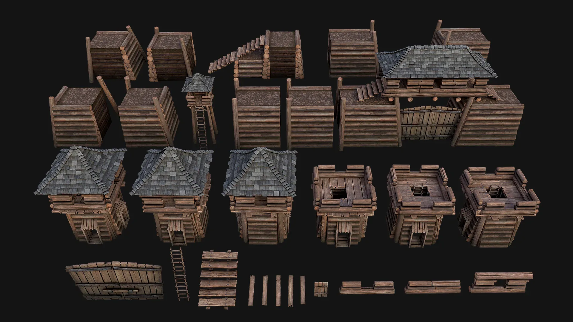 Medieval Wooden Fort Castle Constructor